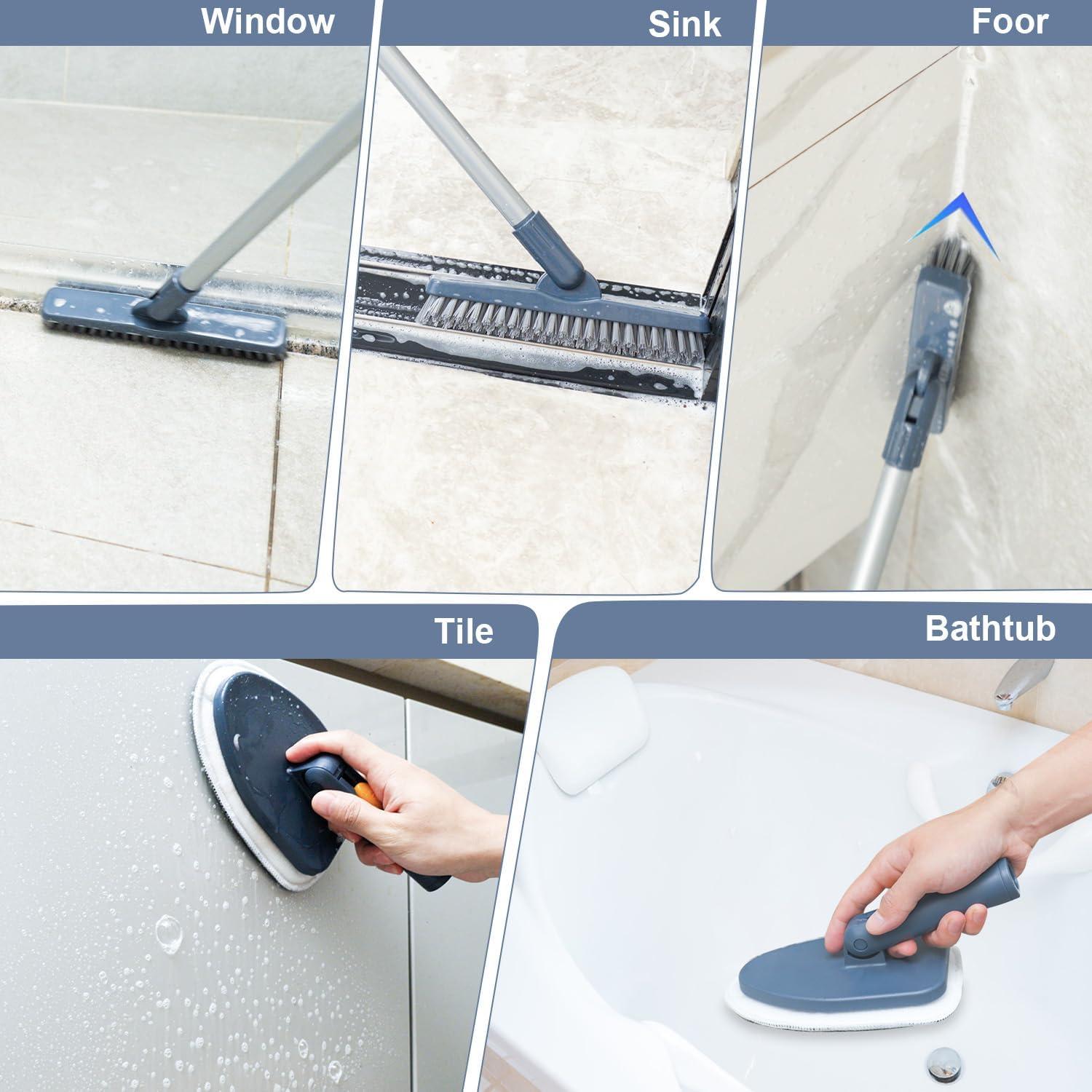 Cepillo de Limpieza 4 en 1 EDZNFE con Mango Largo 139 cm