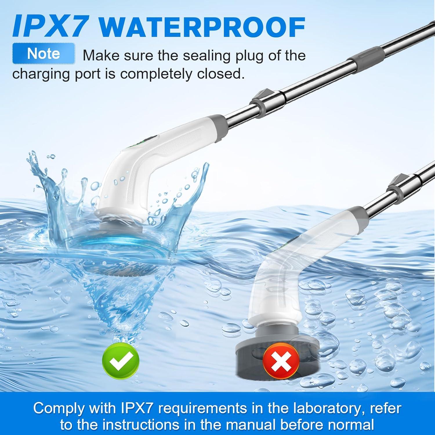 Cepillo de limpieza eléctrico Zurostcae 3 velocidades IPX7 1.4kg