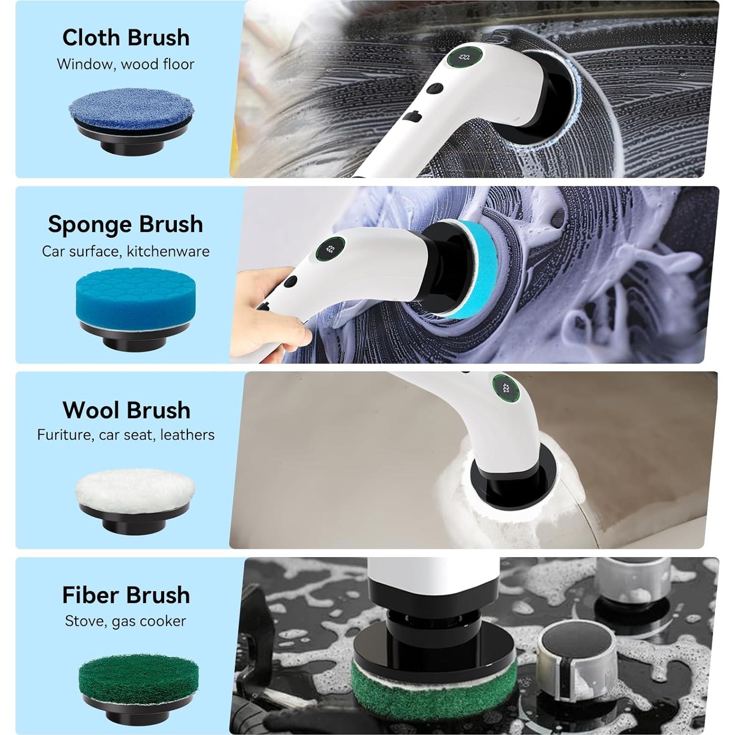 Cepillo de limpieza eléctrico Swyprrix SD-CTB01 IPX7 8 cabezales