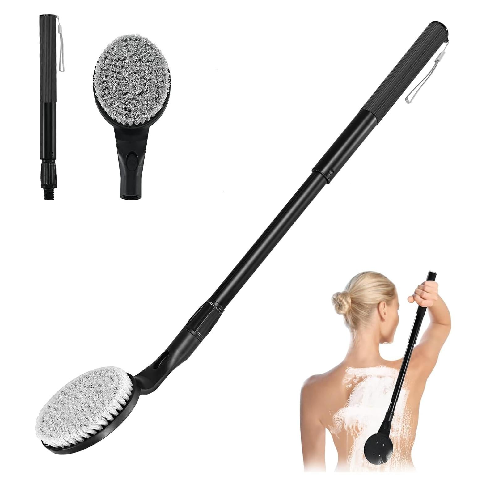 Back Scrubber for Shower,25" Long Handle Shower Brush for Body Exfoliator and Deep Clean,Back Scrubber for Shower for Men,Women and Elderly