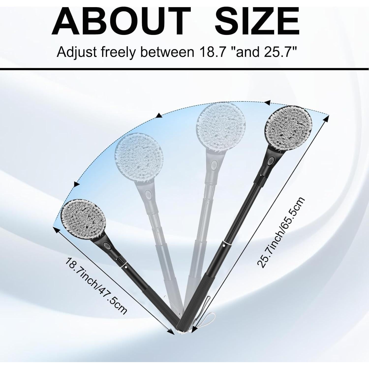 Back Scrubber for Shower,25" Long Handle Shower Brush for Body Exfoliator and Deep Clean,Back Scrubber for Shower for Men,Women and Elderly