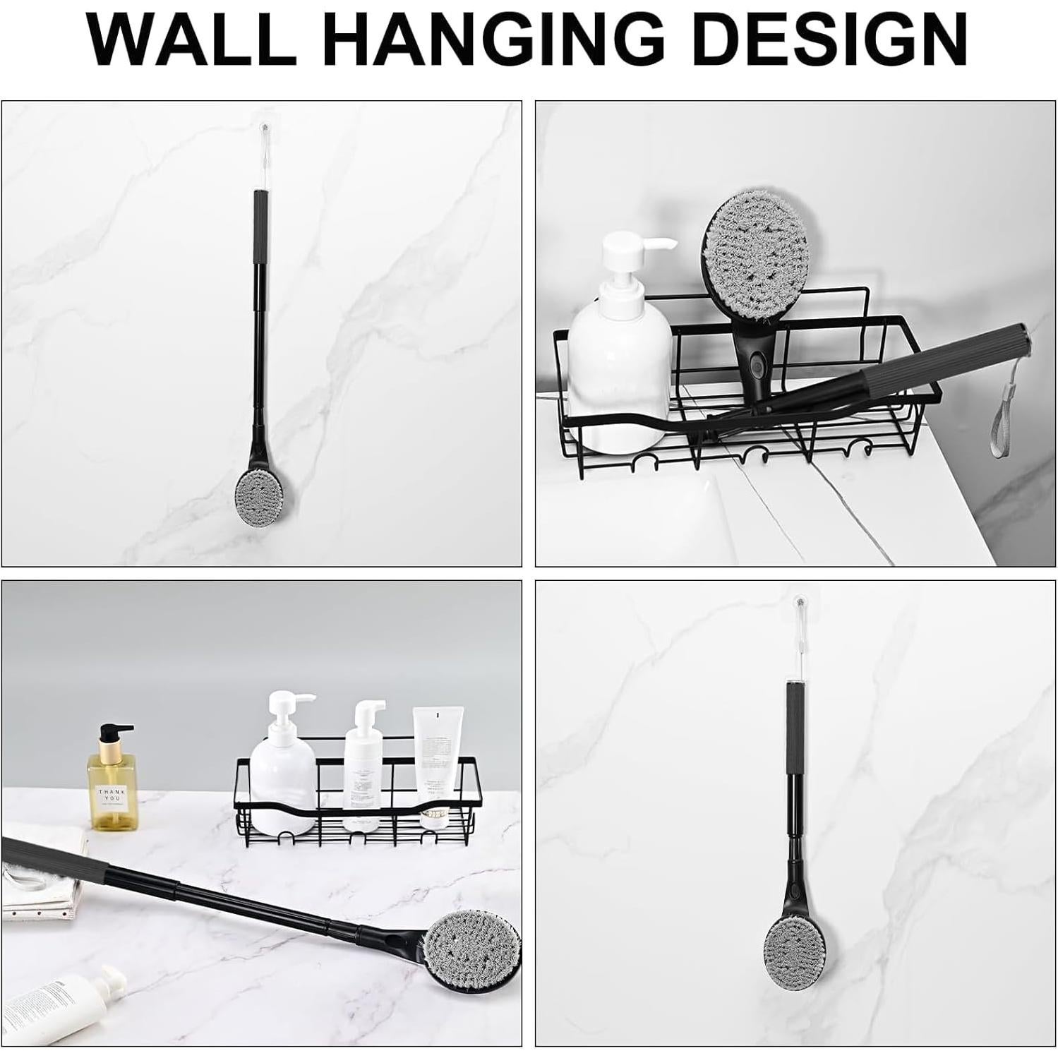 Back Scrubber for Shower,25" Long Handle Shower Brush for Body Exfoliator and Deep Clean,Back Scrubber for Shower for Men,Women and Elderly