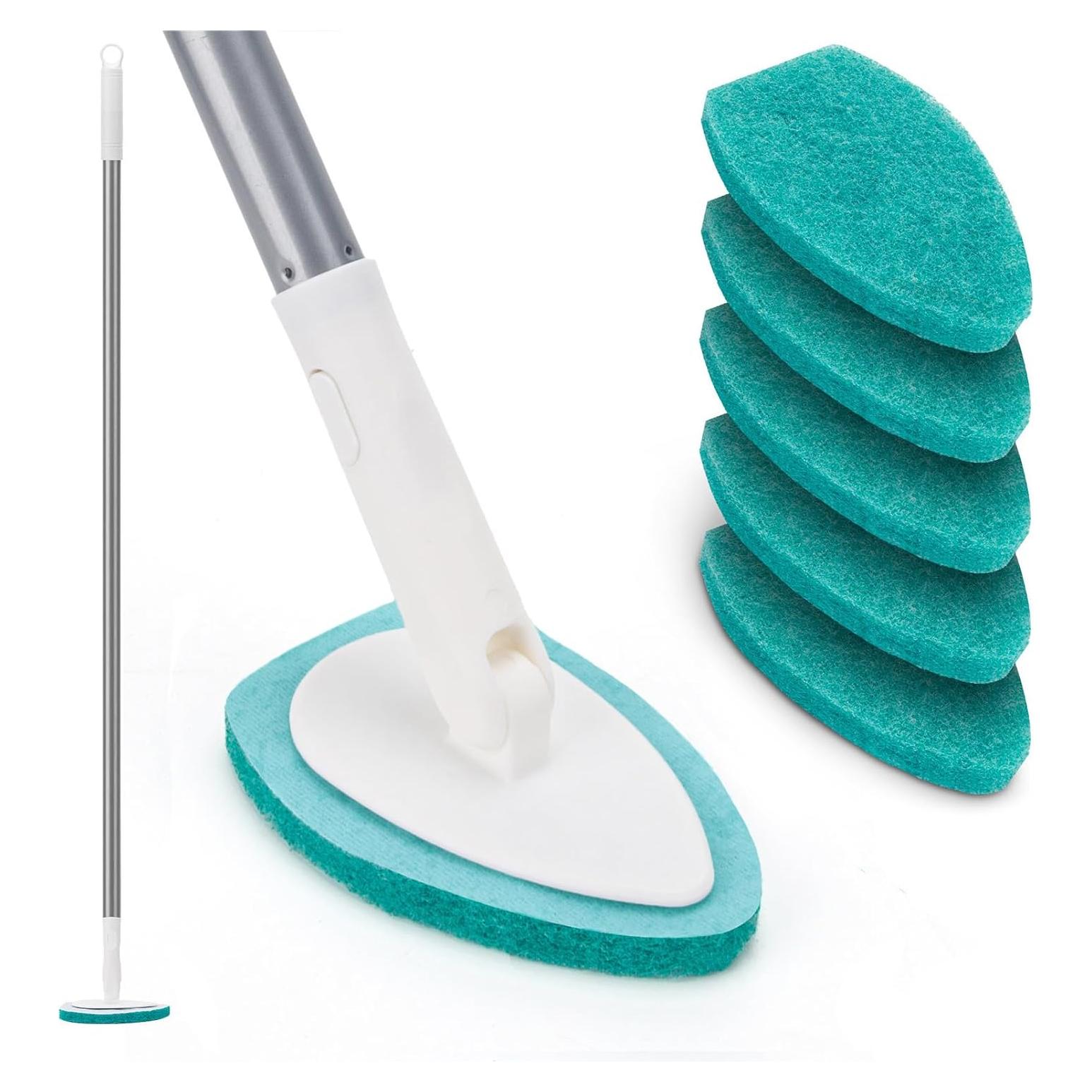 Cepillo de Ducha KeFanta con Mango Largo 119 cm y 6 Almohadillas