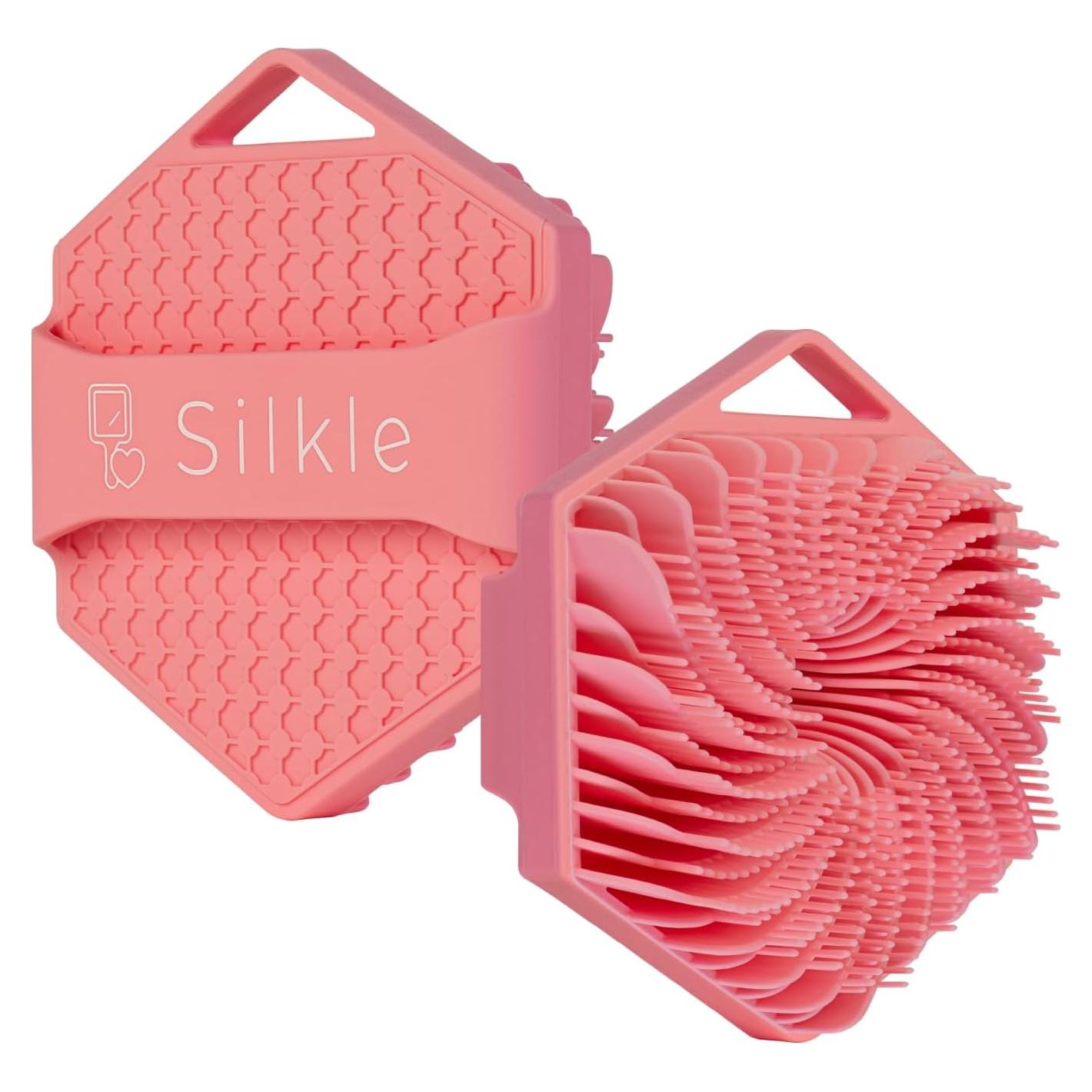 Esponja de Silicona Exfoliante SILKLE Rosa 11x11cm