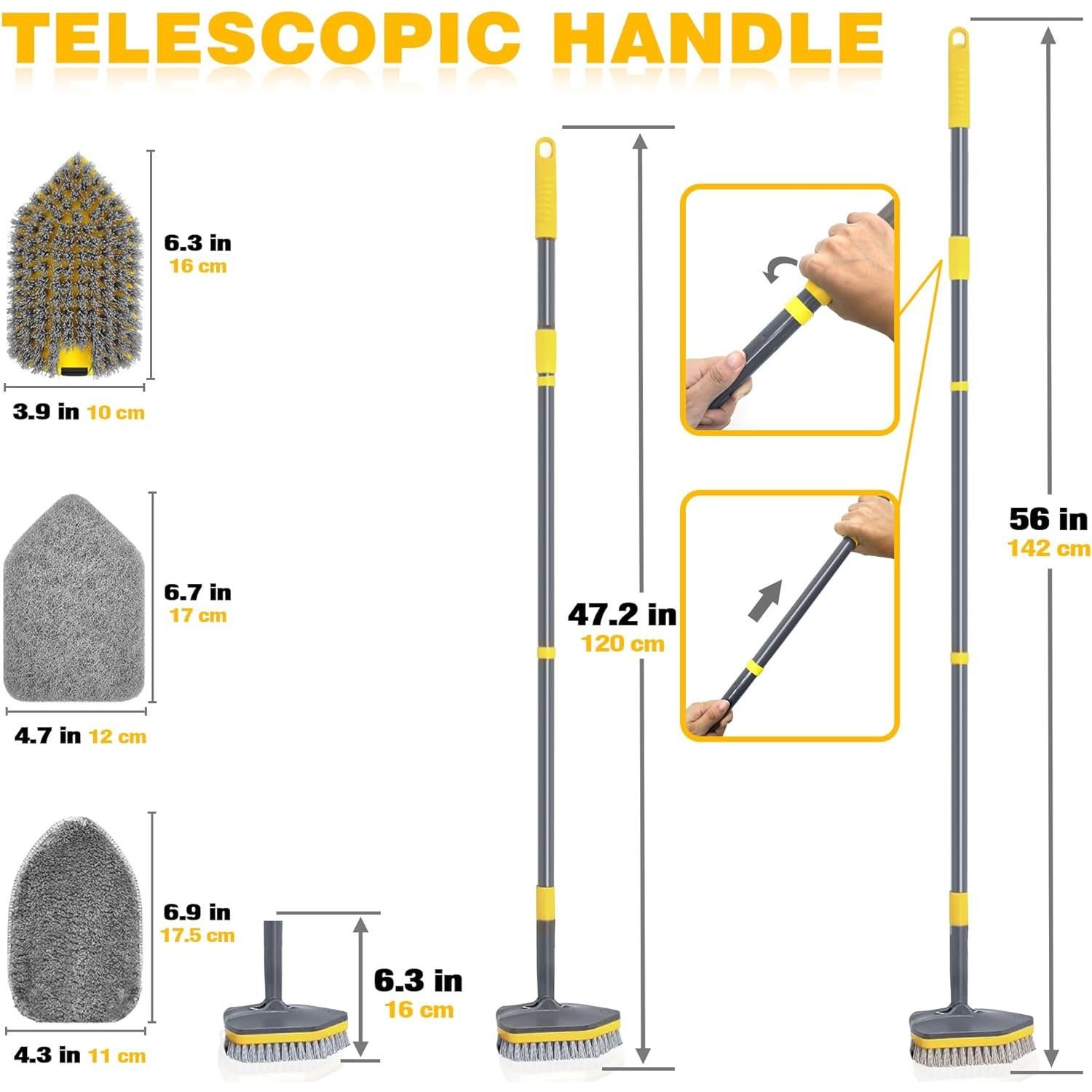 Cepillo de Baño DALIPER con Mango Telescópico 119-142 cm