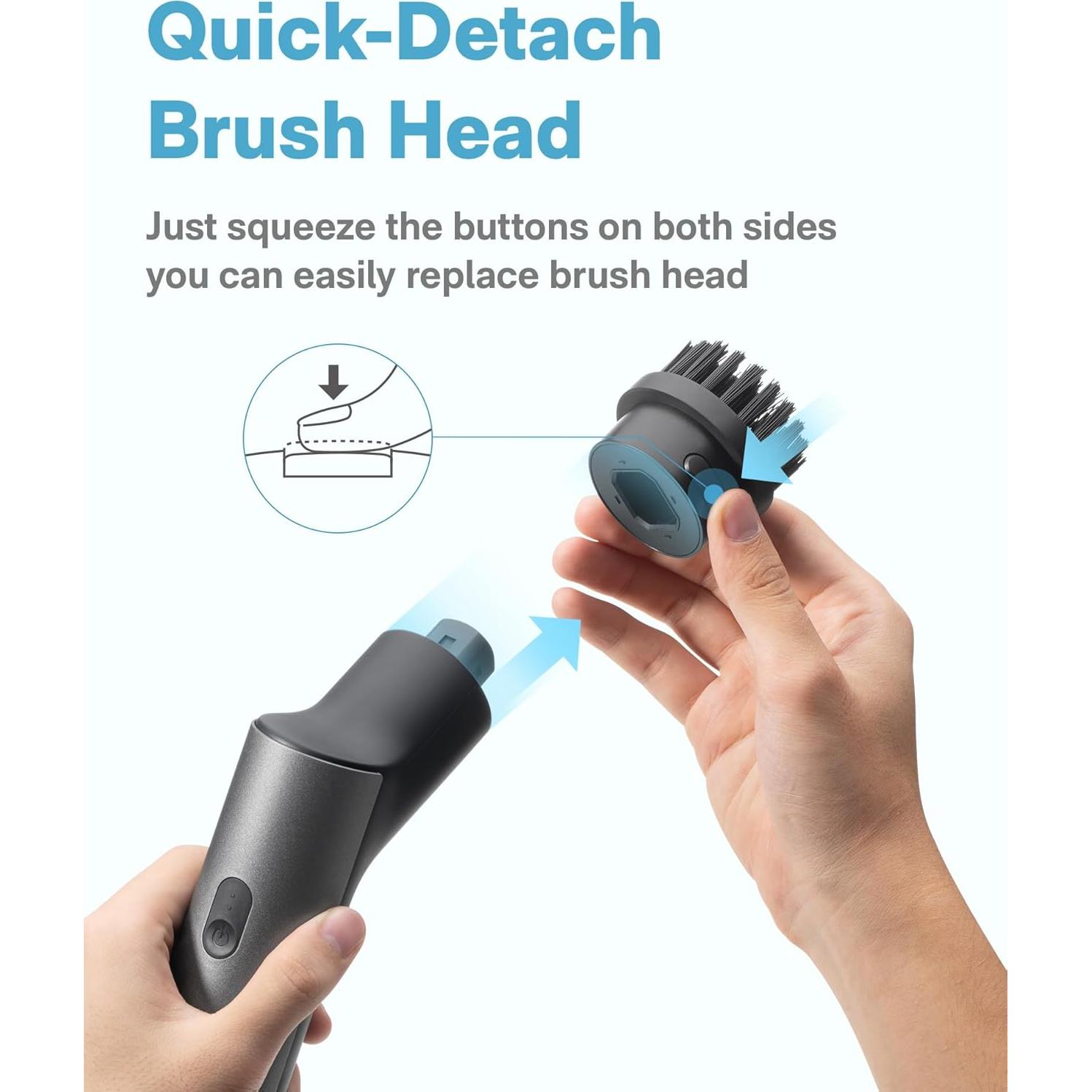 Cepillo Eléctrico Inalámbrico HOTO IPX7 con 6 Cabezas