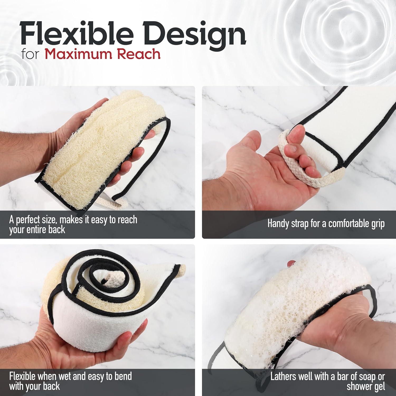 Esponja de Lufa Natural Almooni para Ducha - 96.5 cm