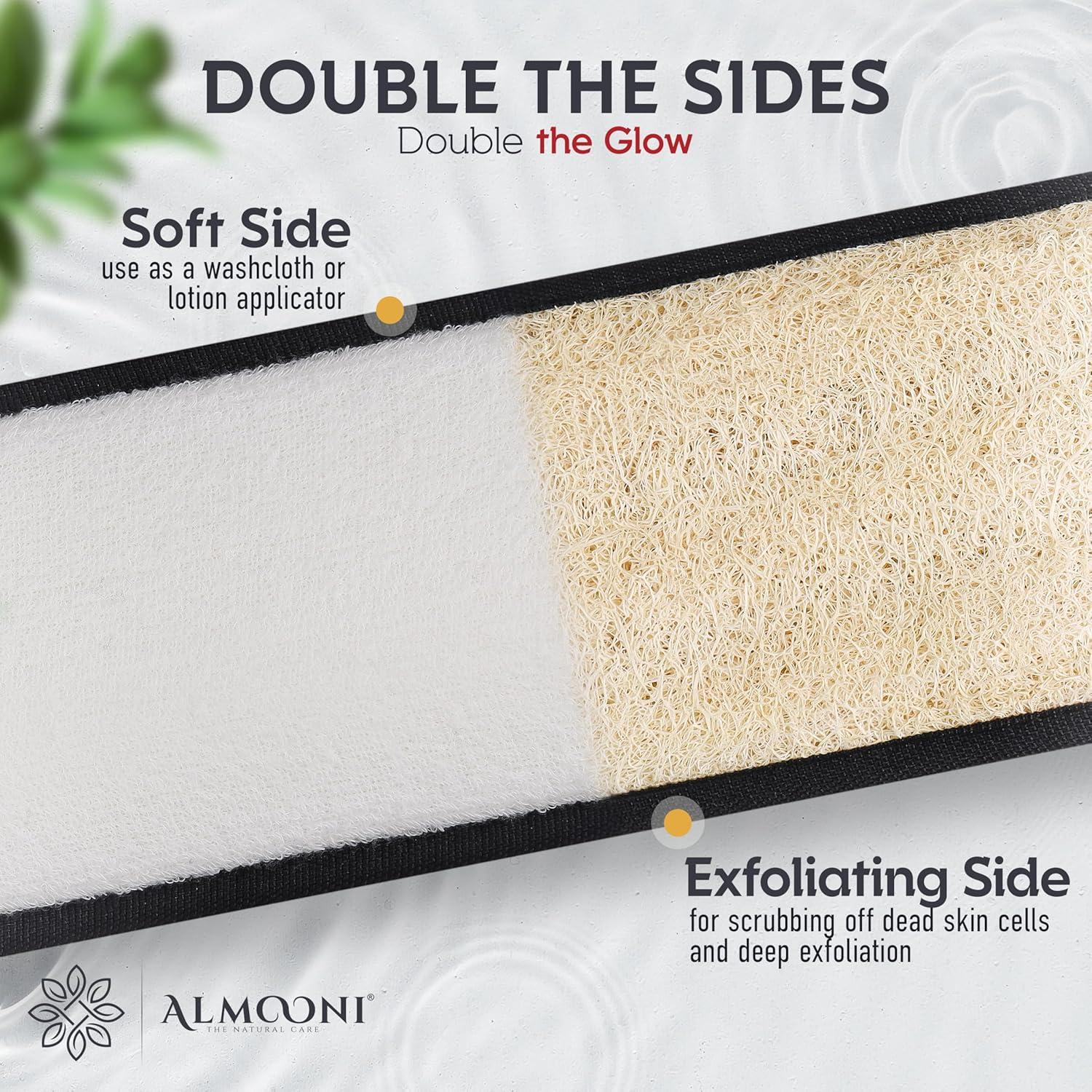 Esponja de Lufa Natural Almooni para Ducha - 96.5 cm