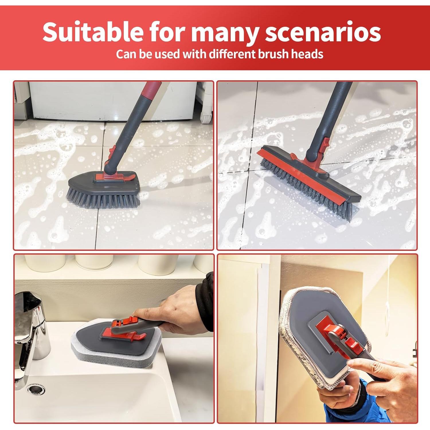 Cepillo de Fregado Hohoky con Mango Largo y 4 Cabezas 129.5 cm