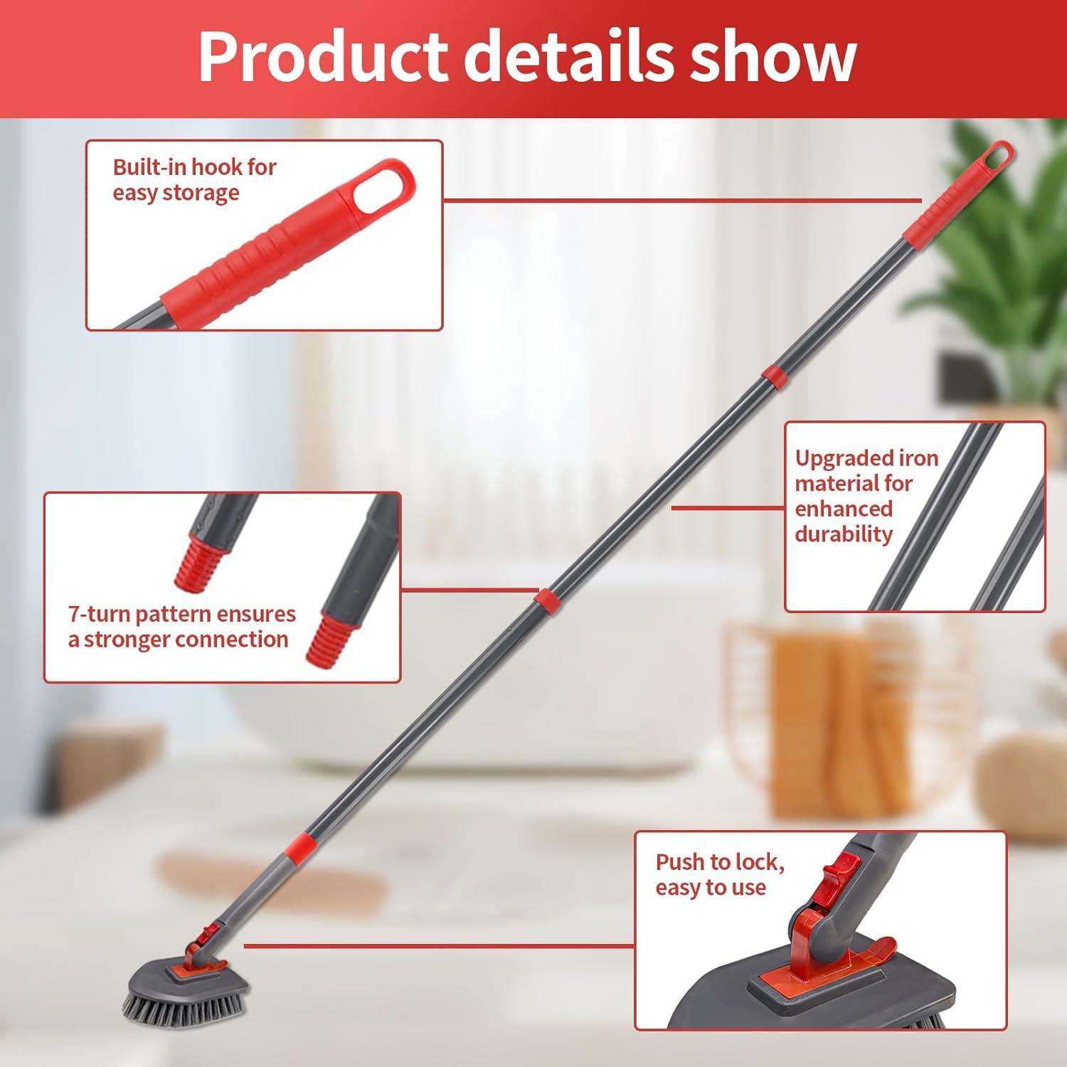 Cepillo de Fregado Hohoky con Mango Largo y 4 Cabezas 129.5 cm