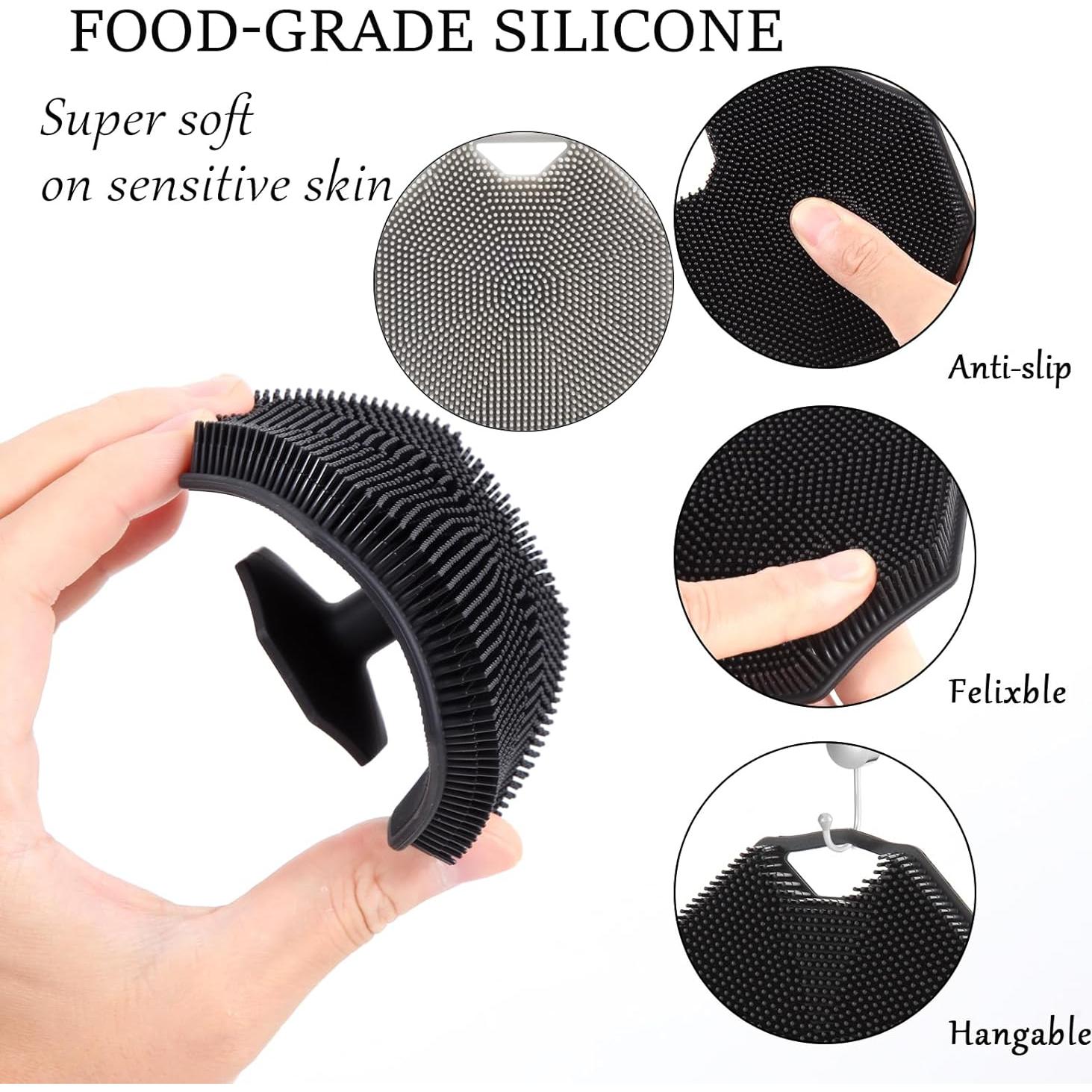 3Pack Exfoliador Corporal de Silicona Qewro - Suave y Efectivo