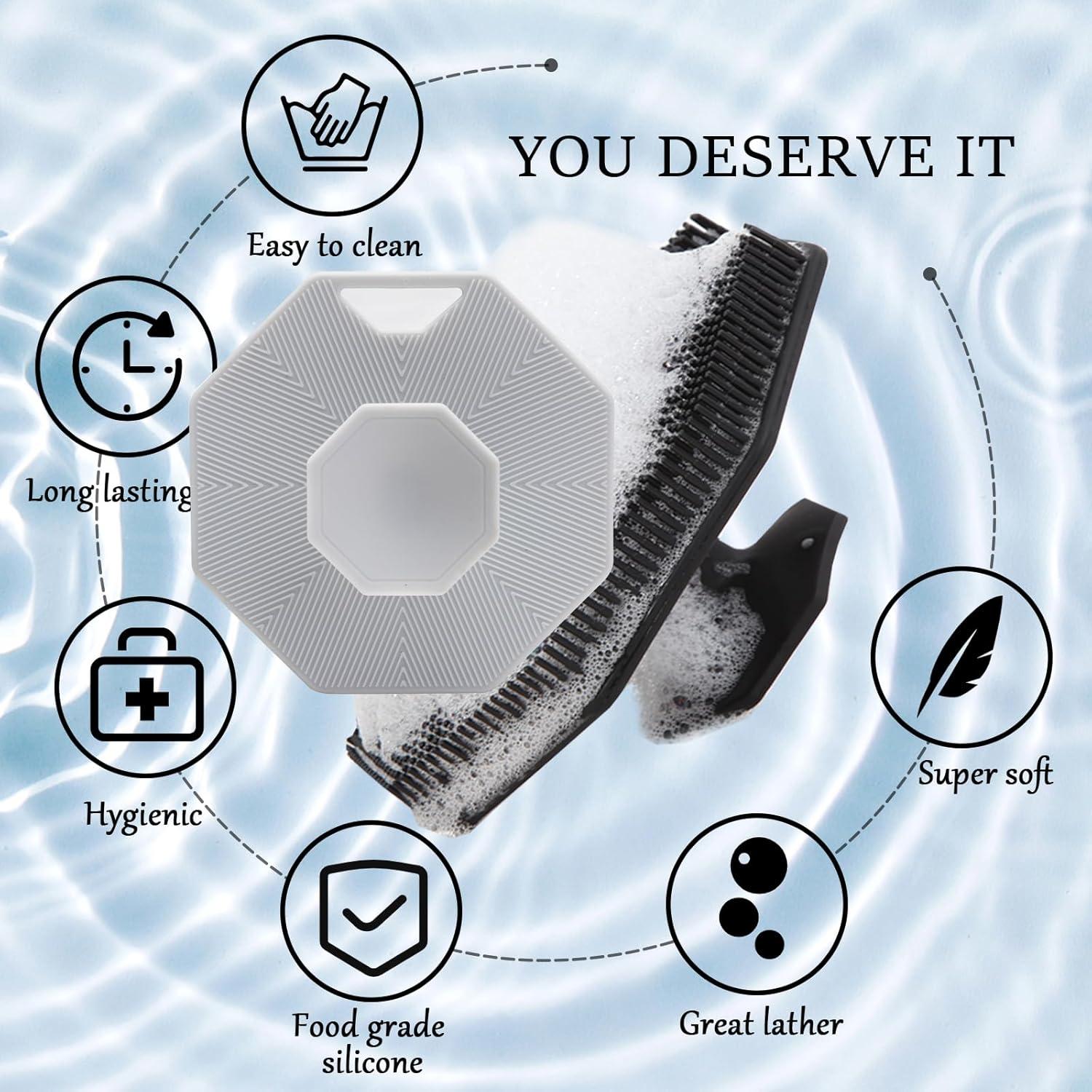 3Pack Exfoliador Corporal de Silicona Qewro - Suave y Efectivo