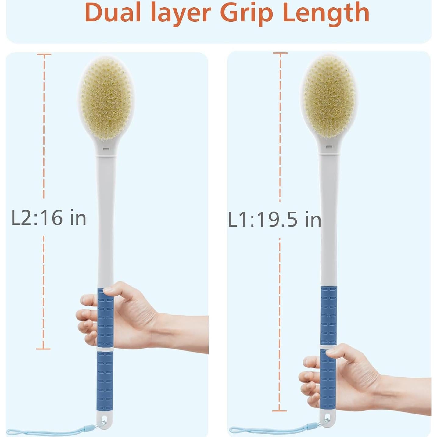 Cepillo de Ducha Exfoliador Doble Cara Honomo Verde 52 cm