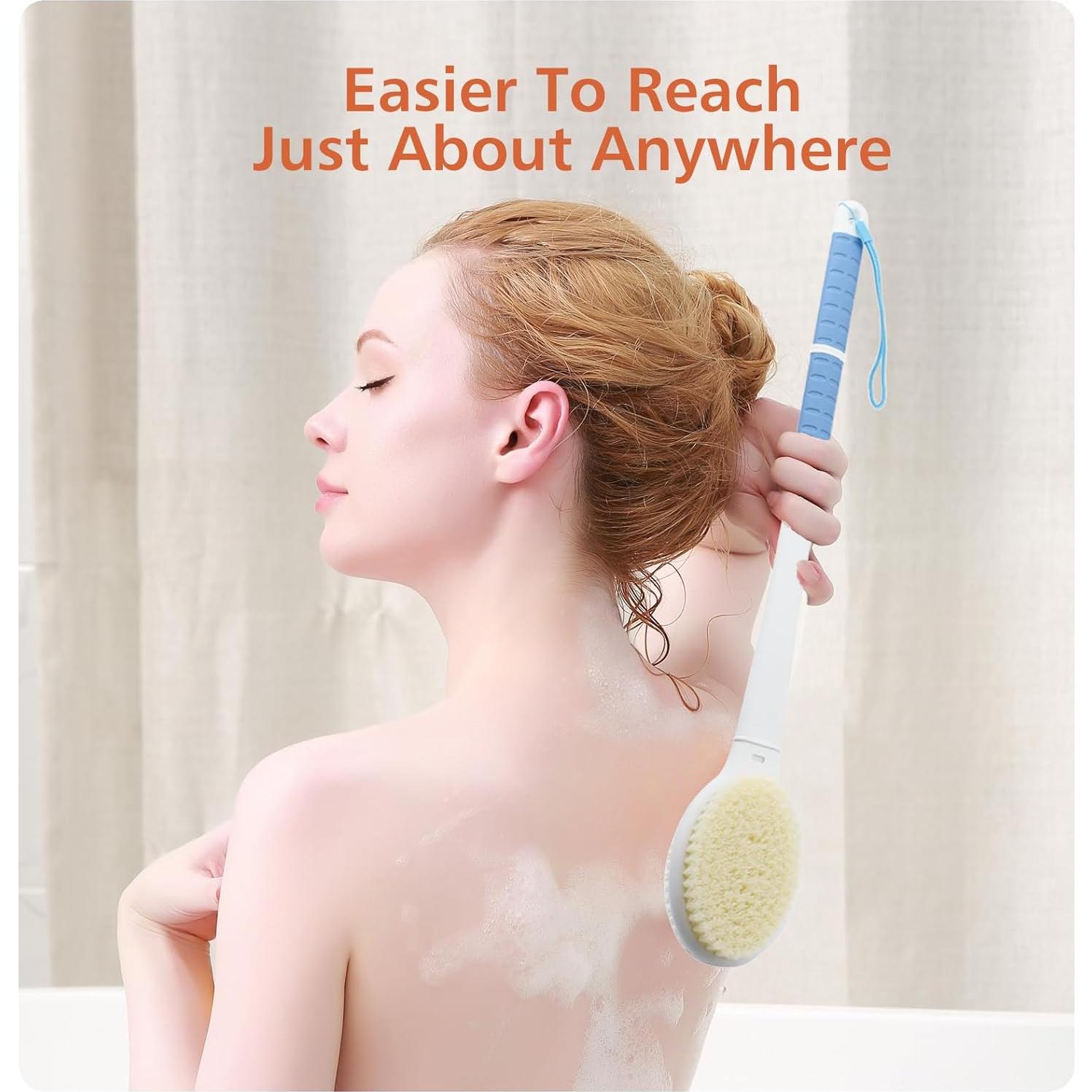 Cepillo de Ducha Exfoliador Doble Cara Honomo Verde 52 cm