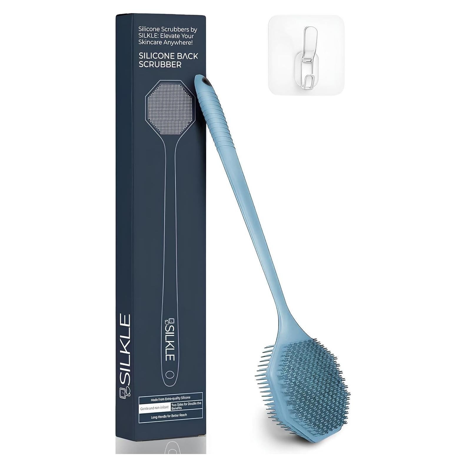 Esponja de Silicona para Espalda SILKLE - Mango Largo 42.5 cm