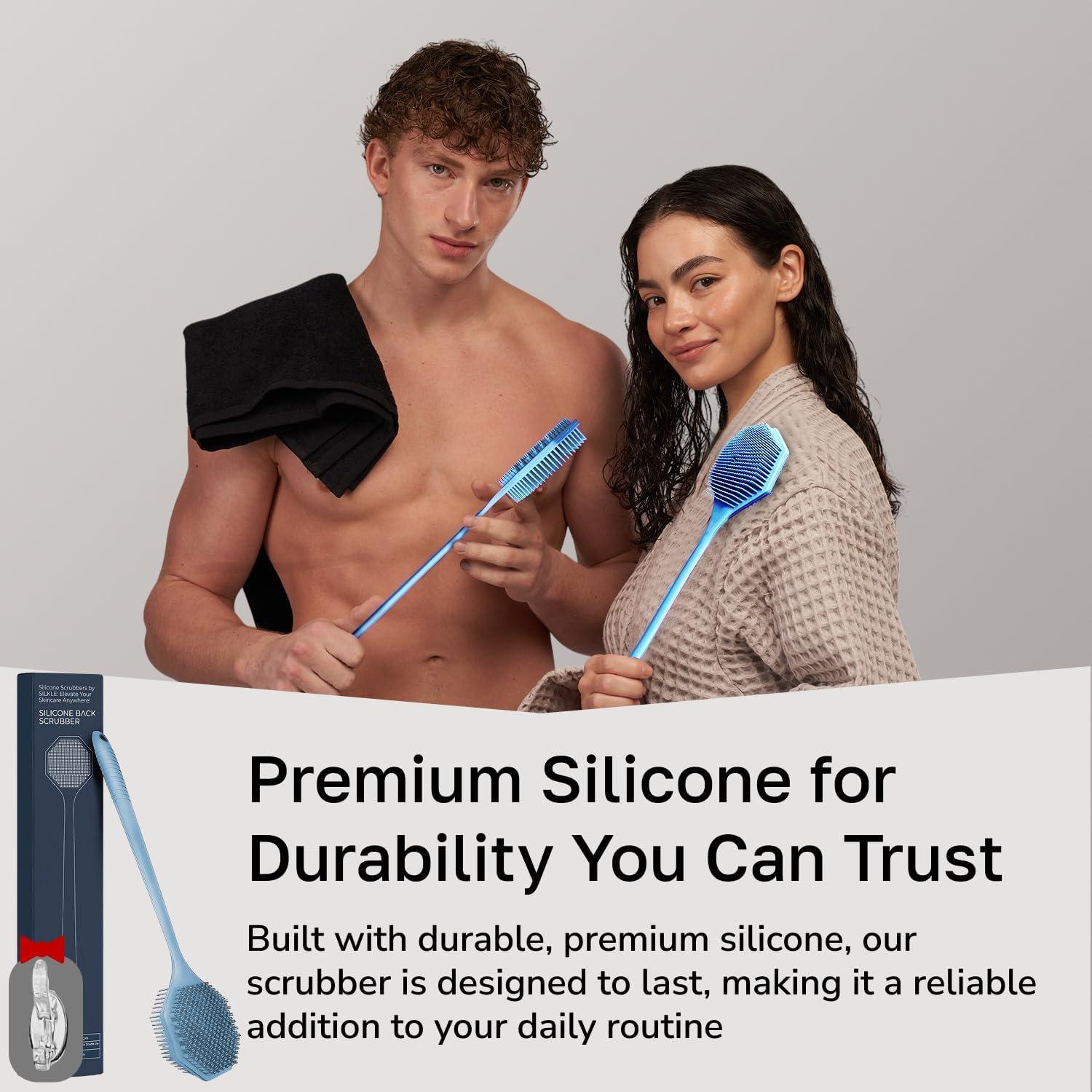 Esponja de Silicona para Espalda SILKLE - Mango Largo 42.5 cm