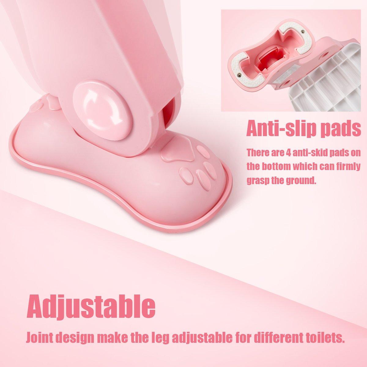 Asiento de Entrenamiento para Baño GrowthPic Rosa con Escalera