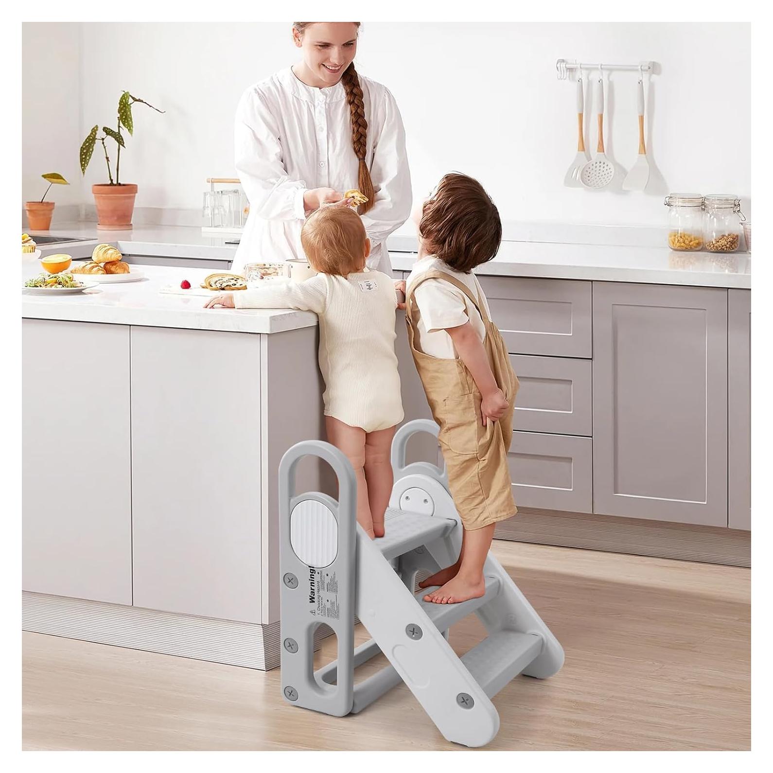 Taburete Plegable GAOMON para Niños 3 Pasos Antideslizante
