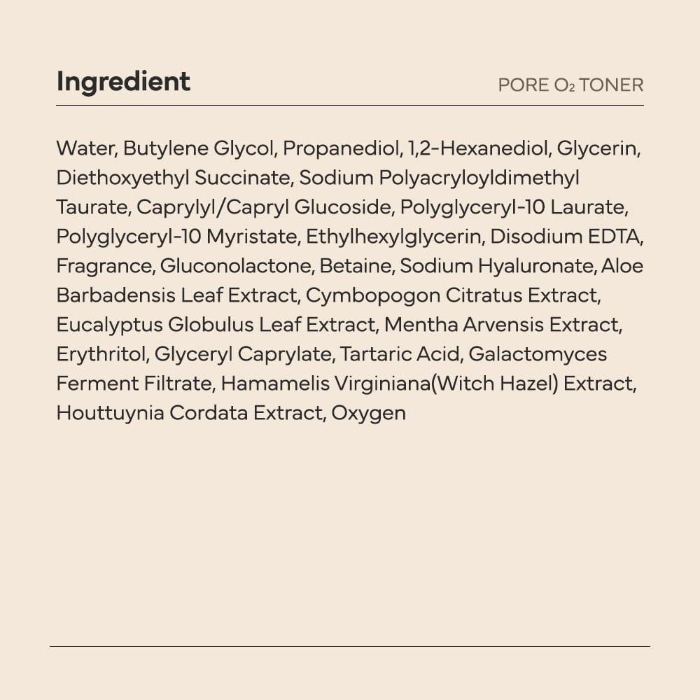 Tónico Exfoliante SAM'U Galacto Pore O2 180 ml - Hidratante