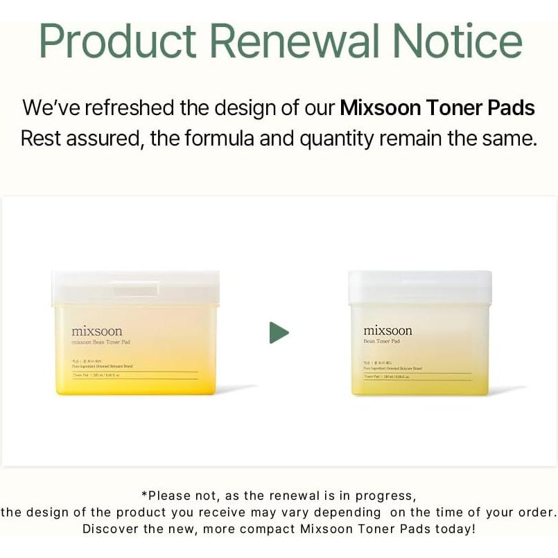 Almohadilla Tonificante de Frijol Mixsoon 180ml 70 Hojas