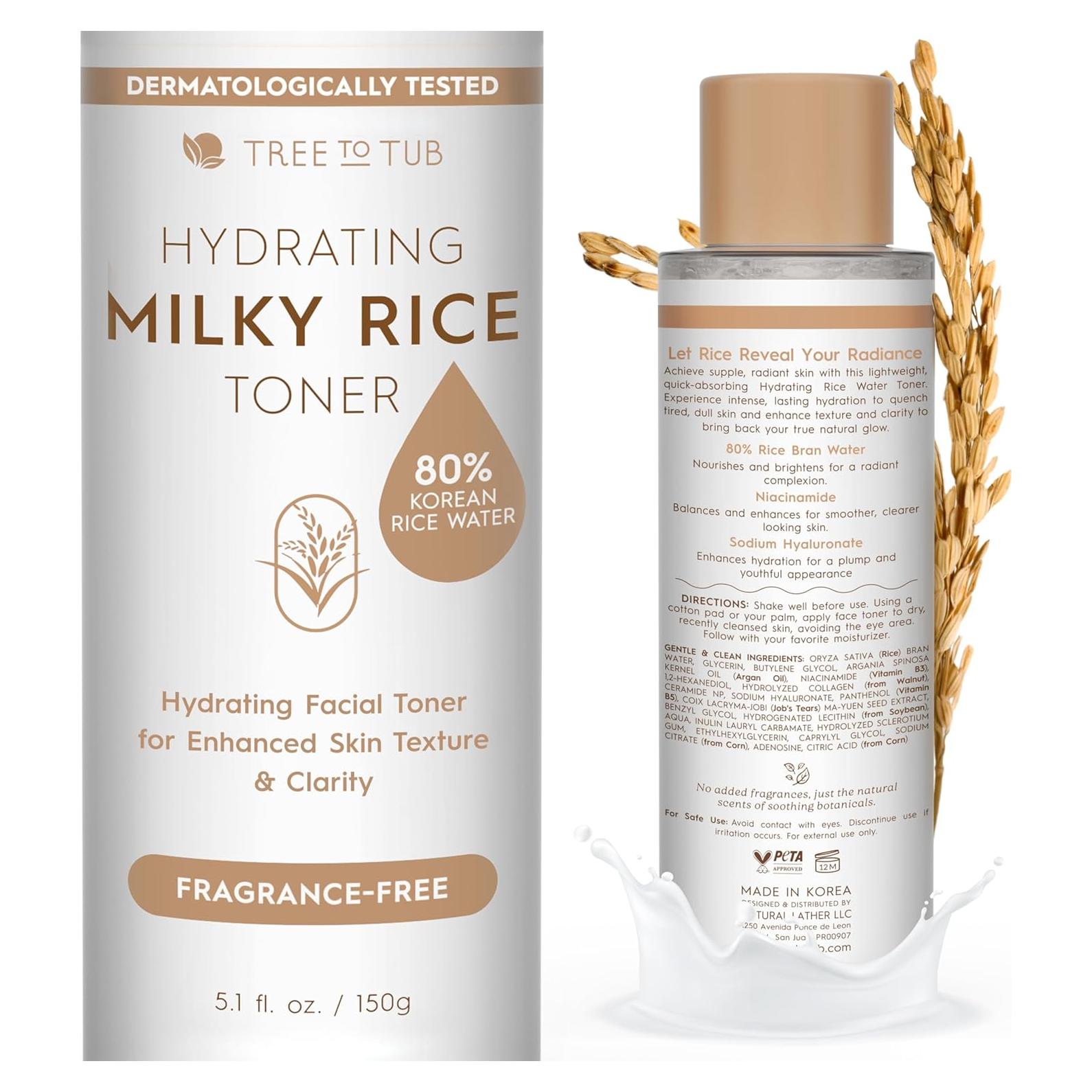 Tónico Hidratante de Arroz Tree To Tub 189g - Sin Fragancia