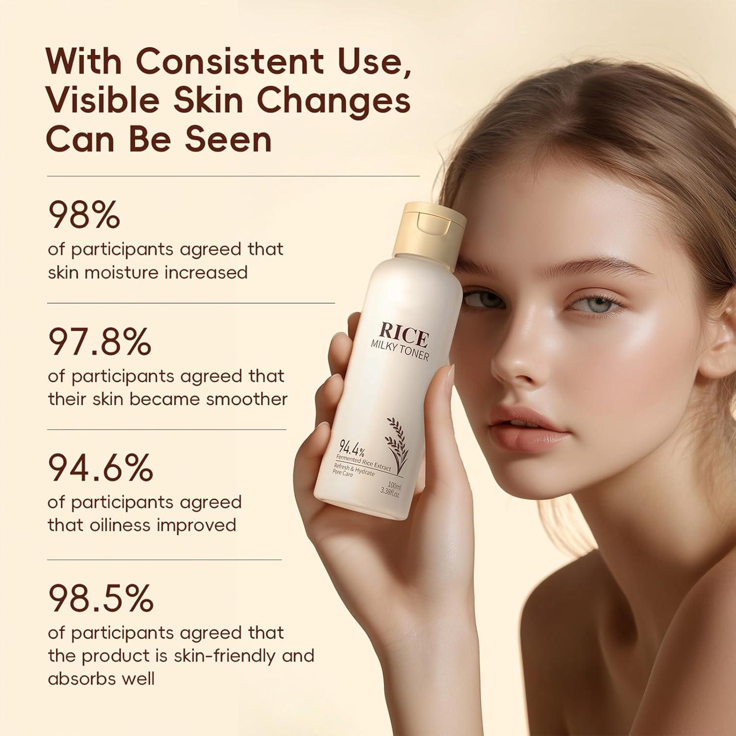 Tónico Hidratante de Arroz YIKESHU 100ml - Piel Radiante