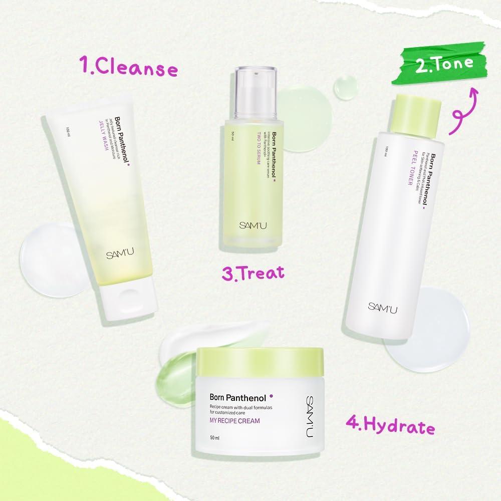 Tónico Exfoliante SAM'U Born Panthenol 180ml - Hidratación y Suavidad