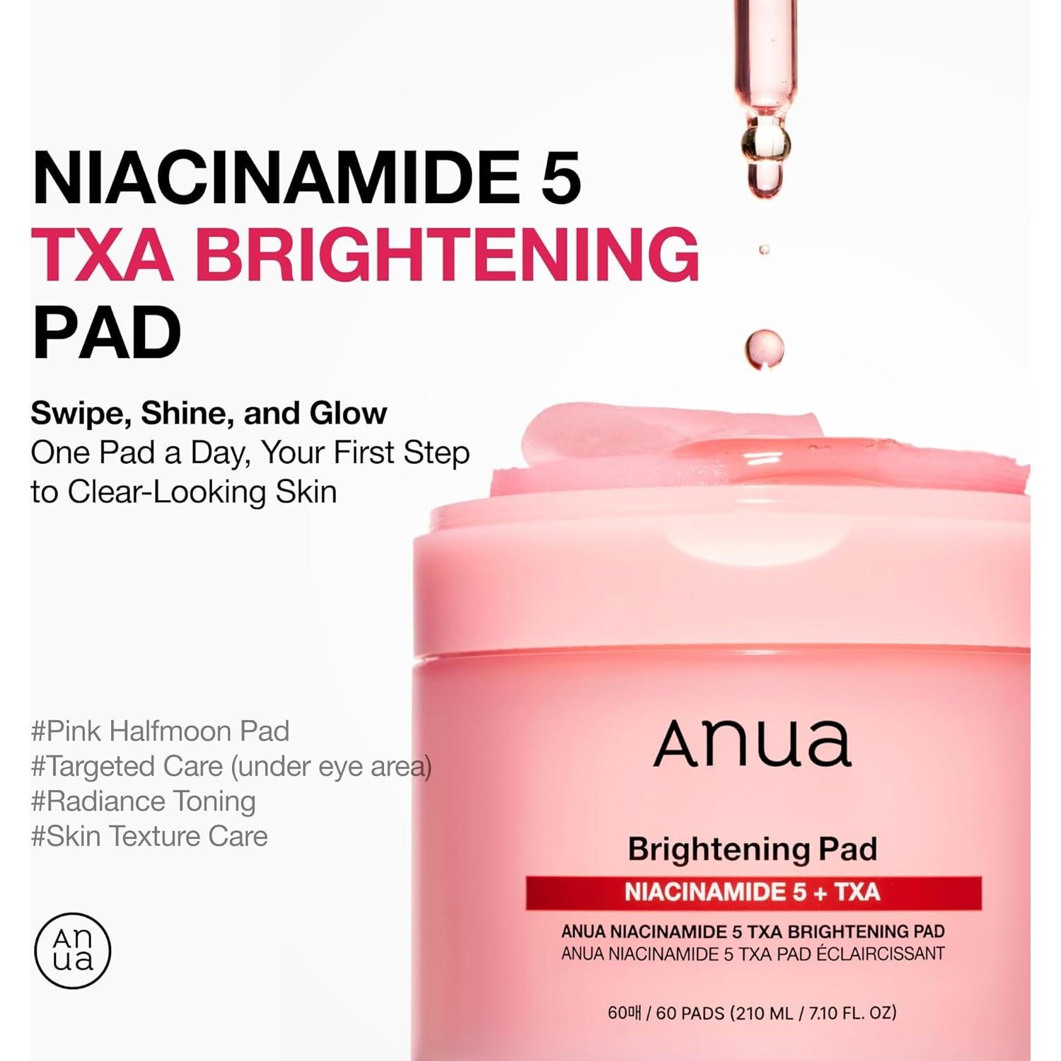 Almohadillas Faciales Anua Niacinamida 5 TXA - 60 Unidades