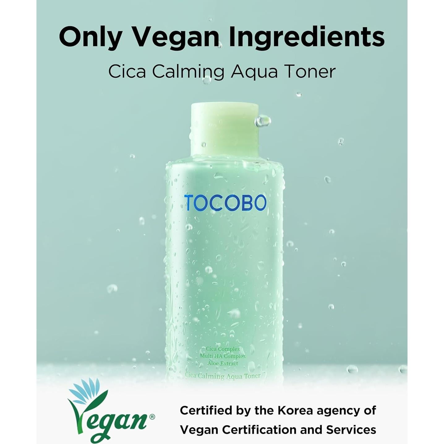 Tónico Facial Calmante CICA TOCOBO 200 ml - Hidratación 24h