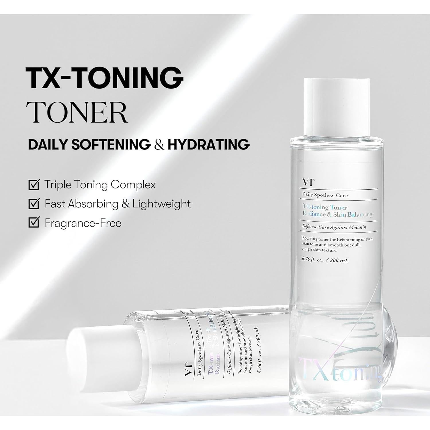 Tónico Facial Aclarante VT COSMETICS 199.5 ml - Ácido Tranexámico, Niacinamida, Hidratante