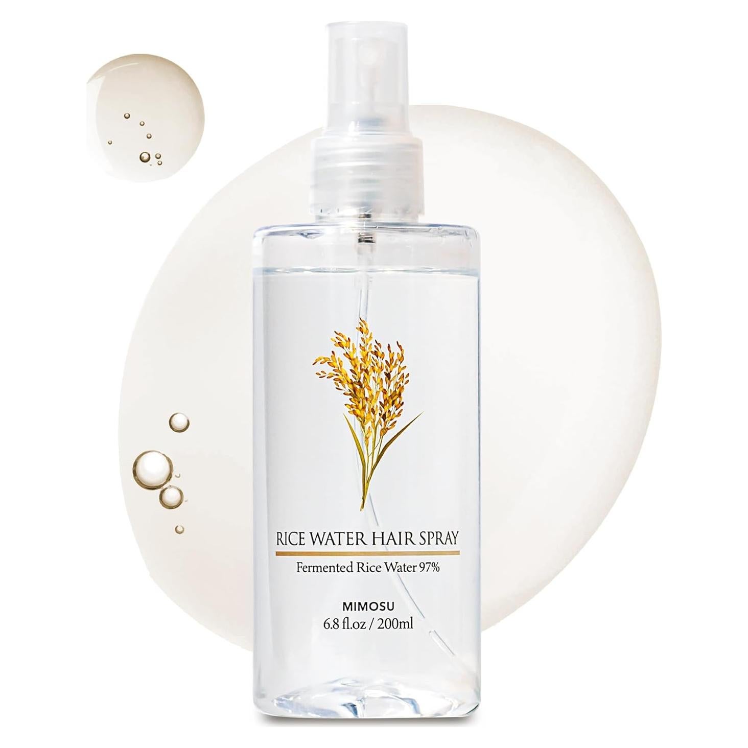 Spray para Crecimiento del Cabello Mimosu 200ml - Agua de Arroz Fermentada y Biotina