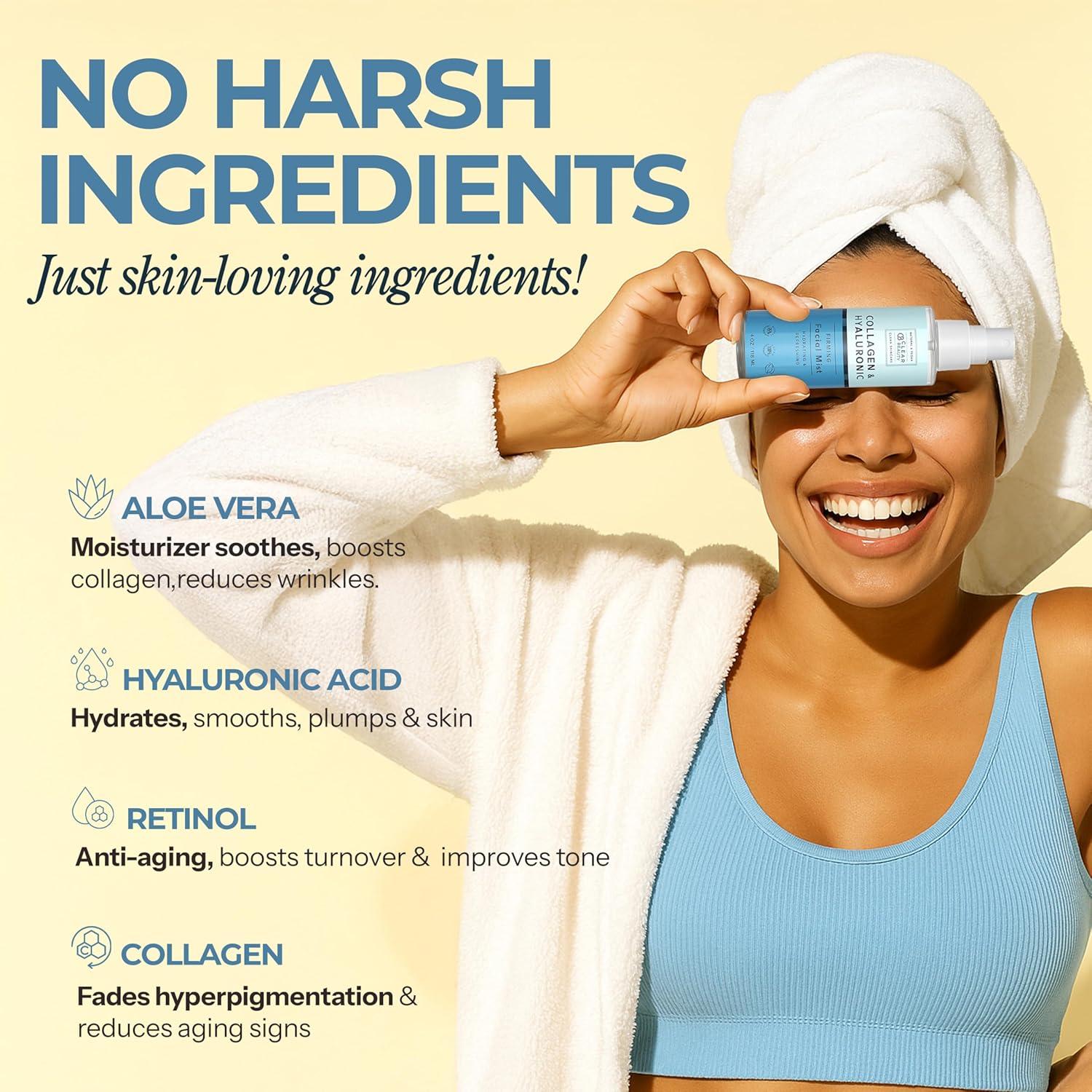 Spray Facial Hidratante Ácido Hialurónico Colágeno 113.4 g