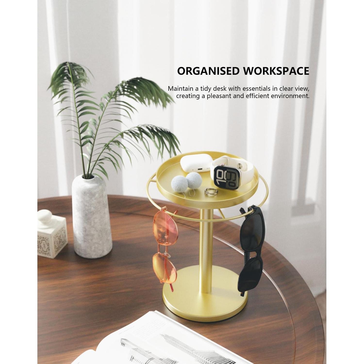 Organizador de Gafas GIFTORCH con Soporte Rotatorio y Bandeja