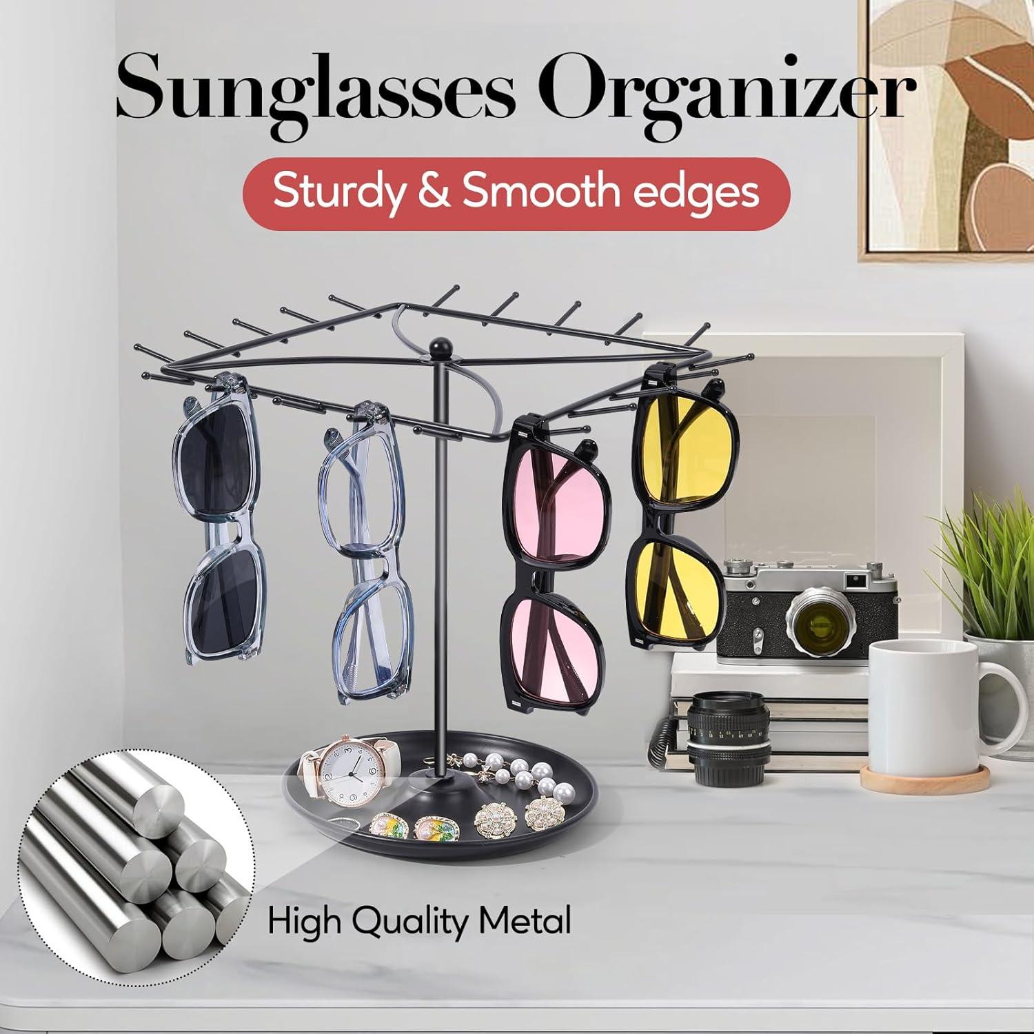 Organizador de Gafas de Sol SNOWSTAR Rotativo 360° Metal 20 Pares