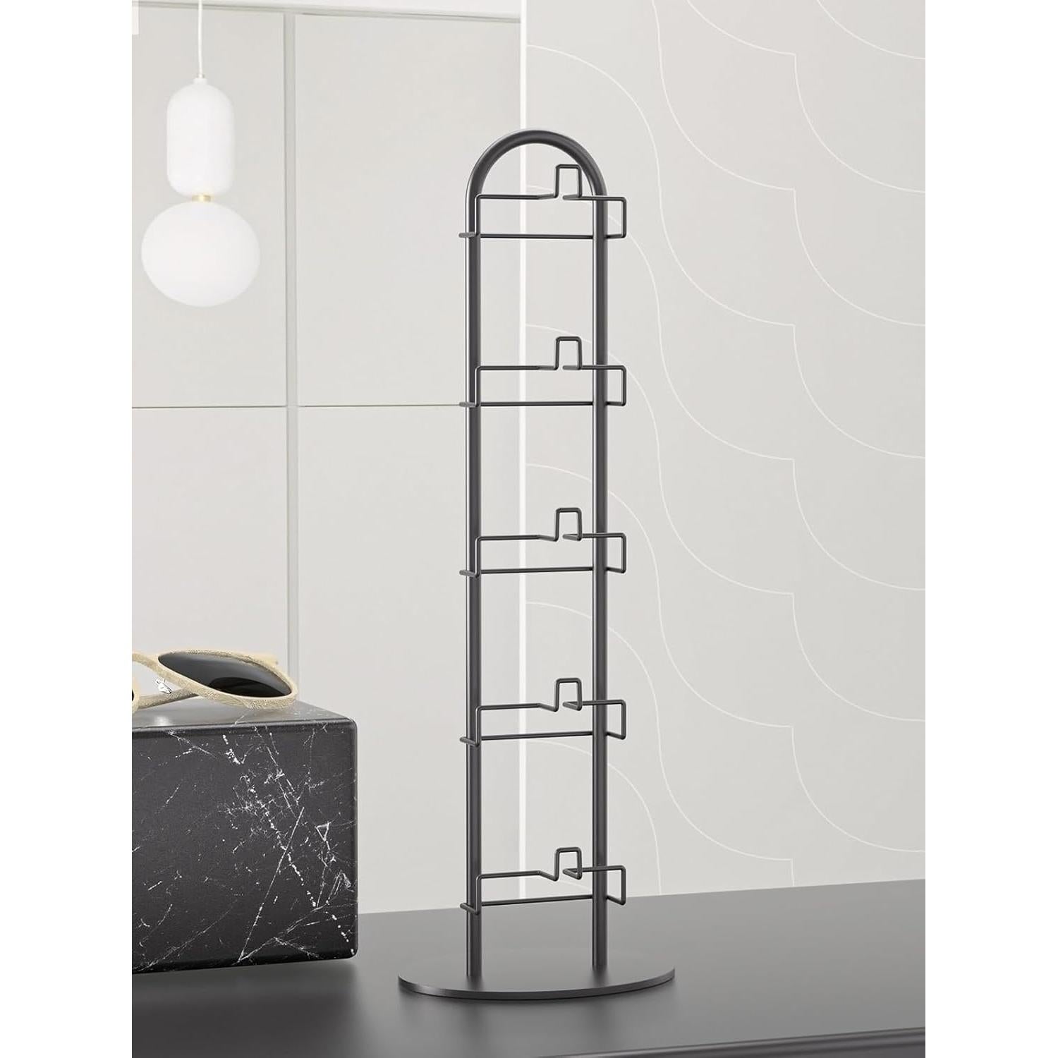 Soporte de exhibición para 5 gafas Justsoso - Metal Negro