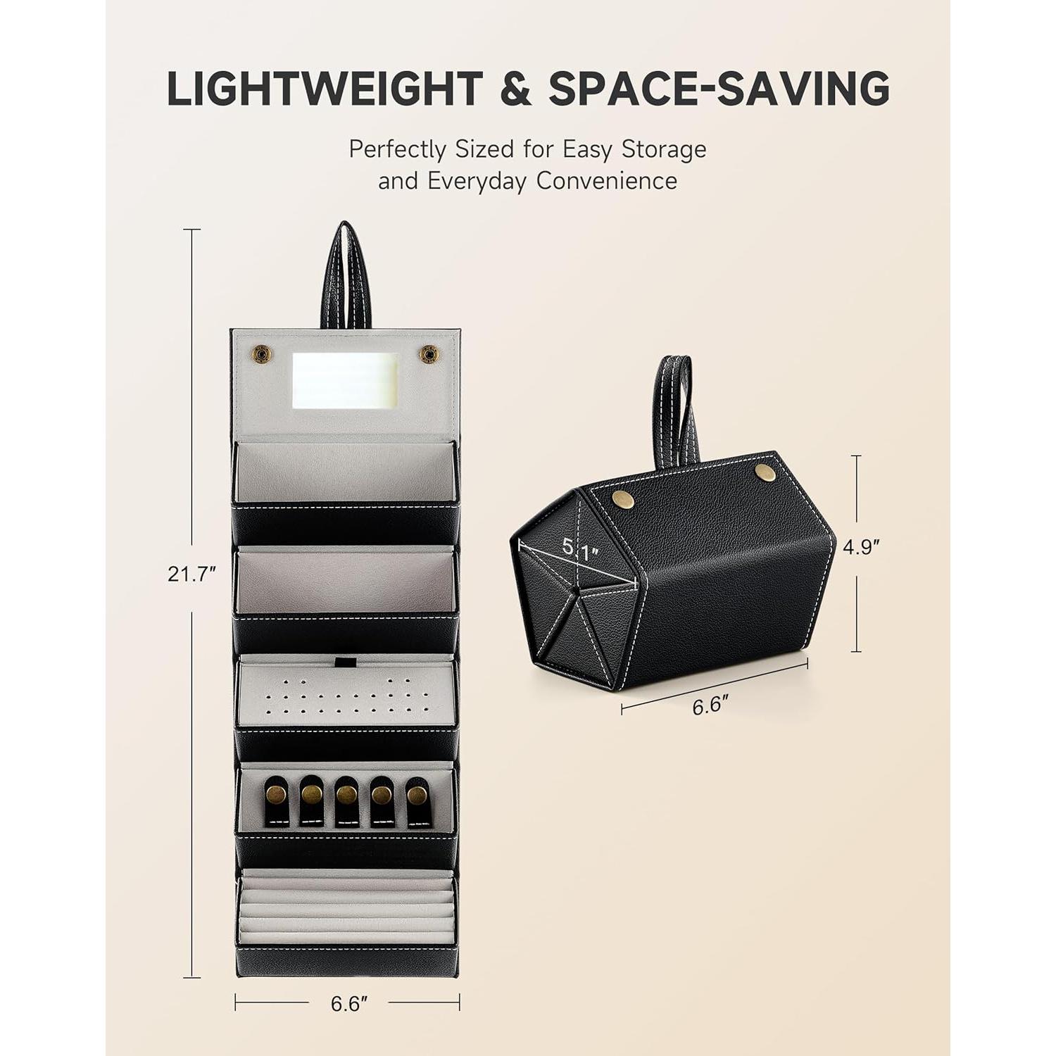 Organizador de Gafas de Sol CO-Z Plegable con Espejo y 5 Compartimentos