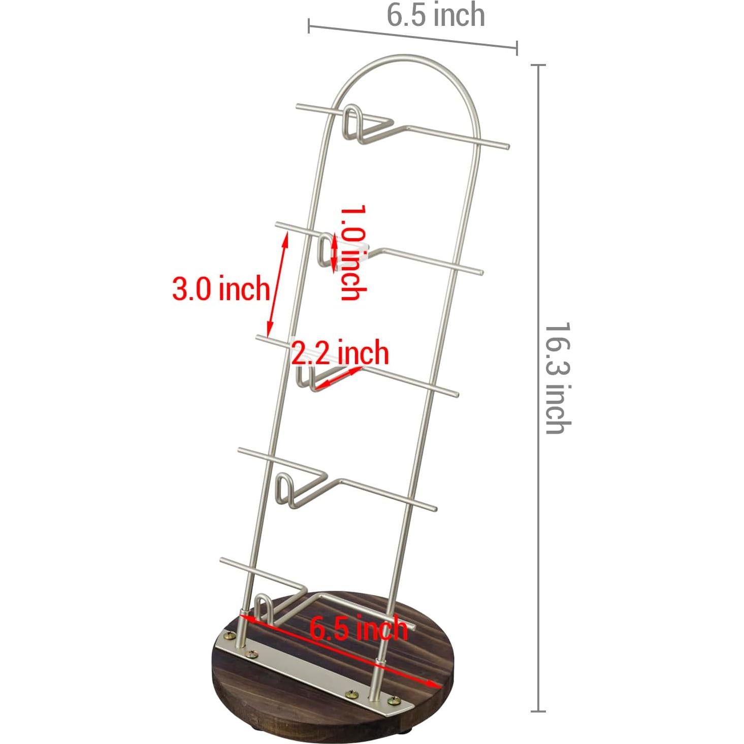 Soporte de exhibición de gafas de sol MyGift 5 niveles metal dorado