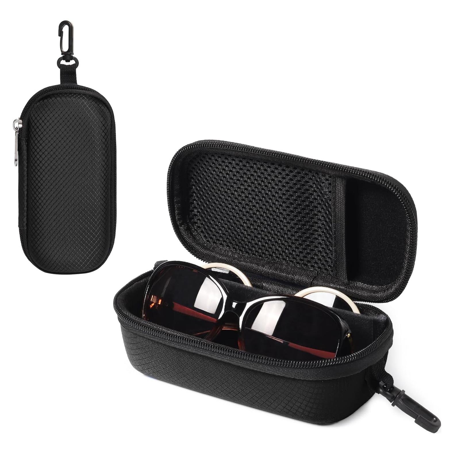 Estuche Doble para Gafas Bukere Negro con Ranuras Ajustables
