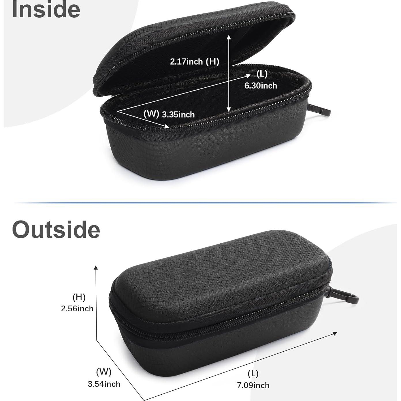 Estuche Doble para Gafas Bukere Negro con Ranuras Ajustables