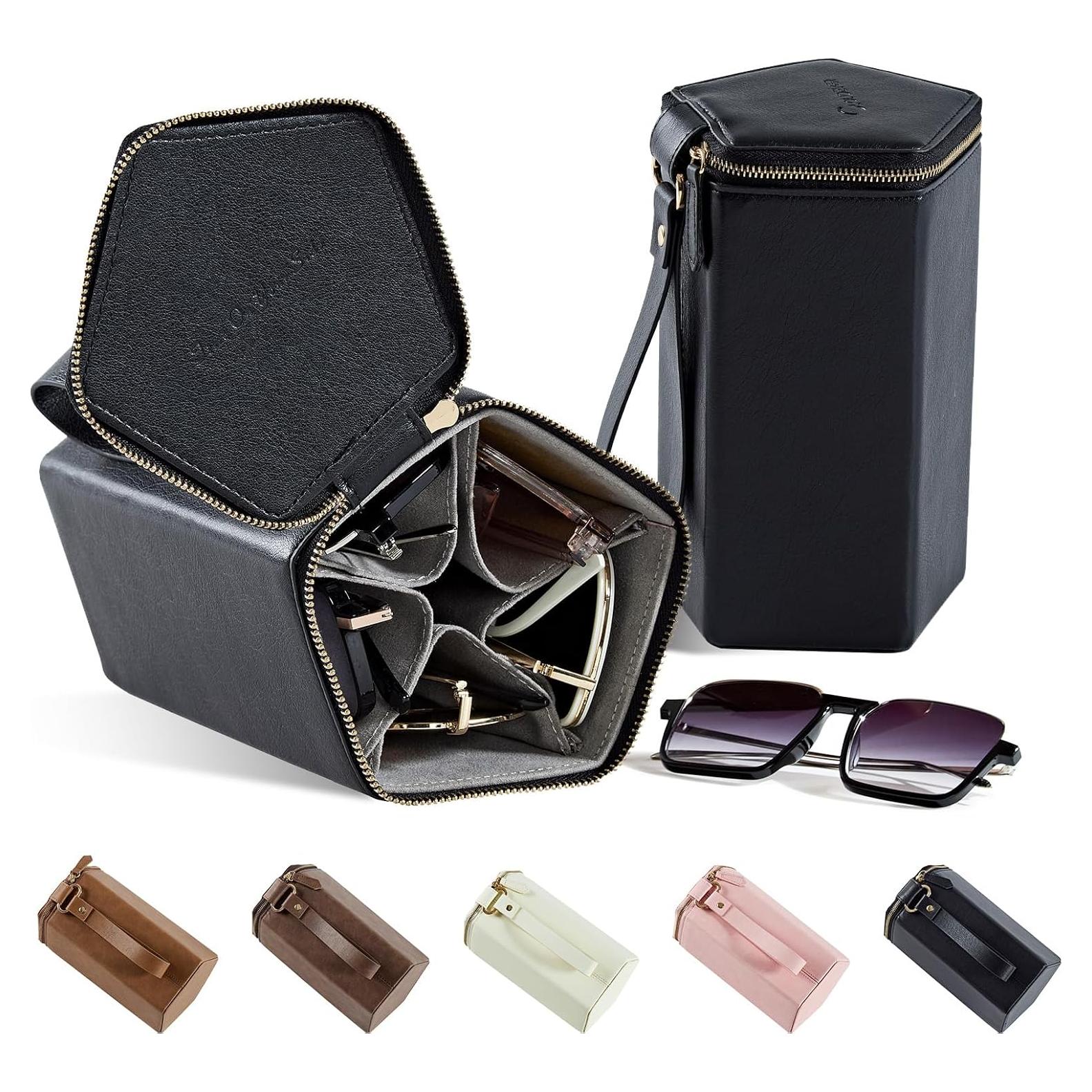 Estuche Organizador de Gafas de Sol Cloudever Plegable 5 Compartimentos