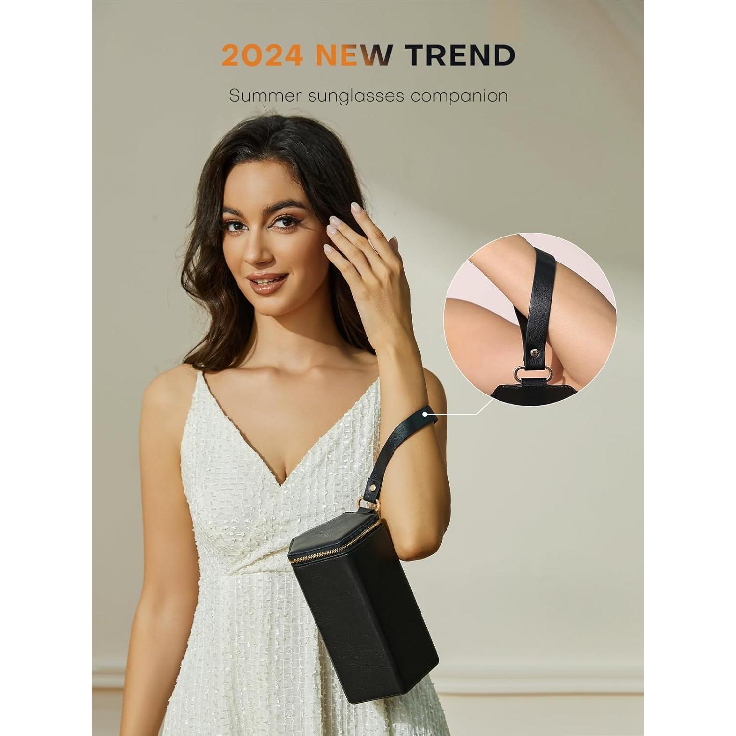 Estuche Organizador de Gafas de Sol Cloudever Plegable 5 Compartimentos