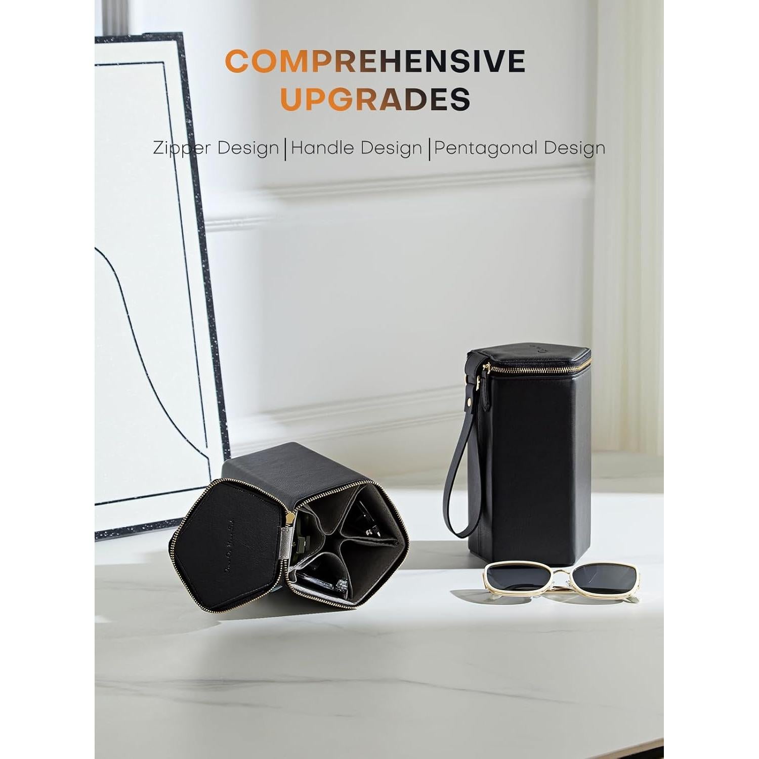 Estuche Organizador de Gafas de Sol Cloudever Plegable 5 Compartimentos