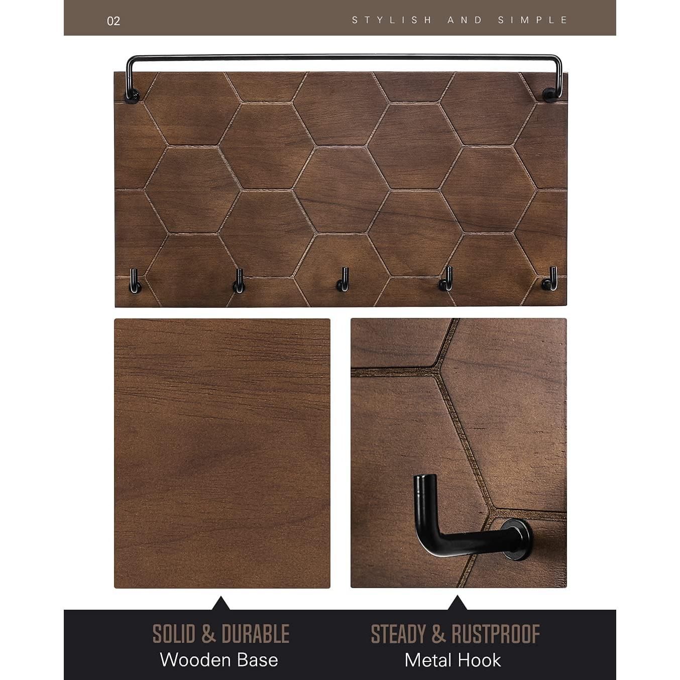 Organizador de Gafas de Sol y Llaves Emibele con 5 Ganchos