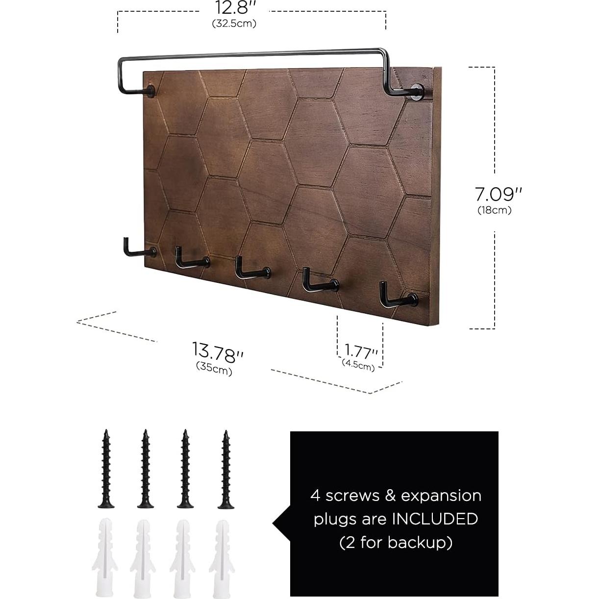 Organizador de Gafas de Sol y Llaves Emibele con 5 Ganchos