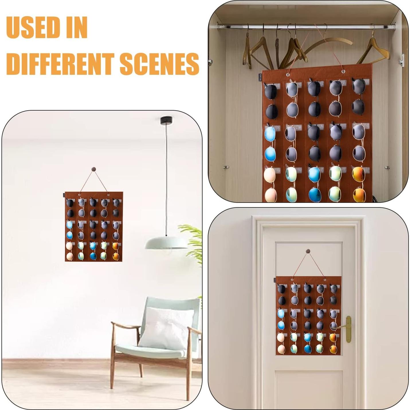 Organizador de Gafas de Sol KGMCARE - Colgante Pared 15 Compartimentos