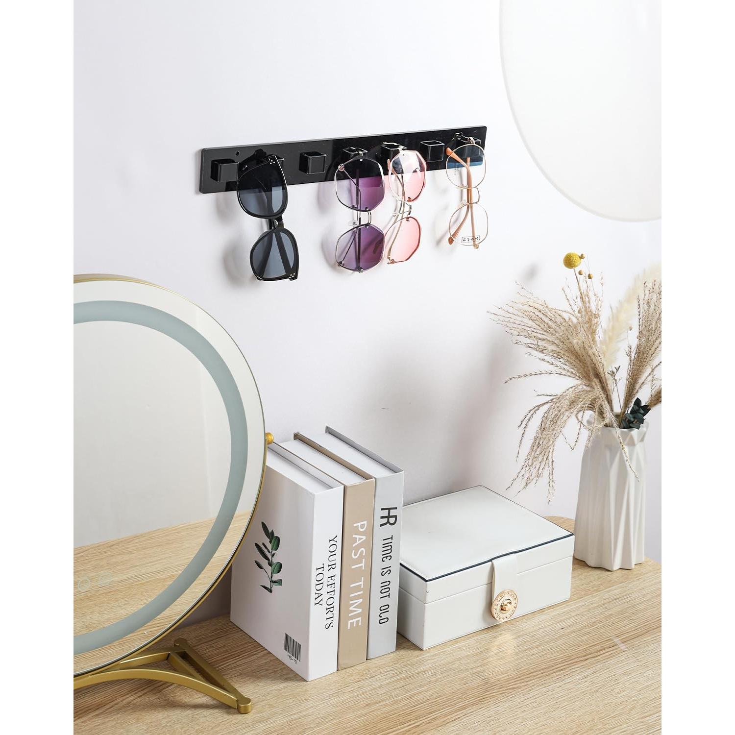 Organizador de Gafas de Sol Acrílico SILFGRLF 2 Piezas Negro