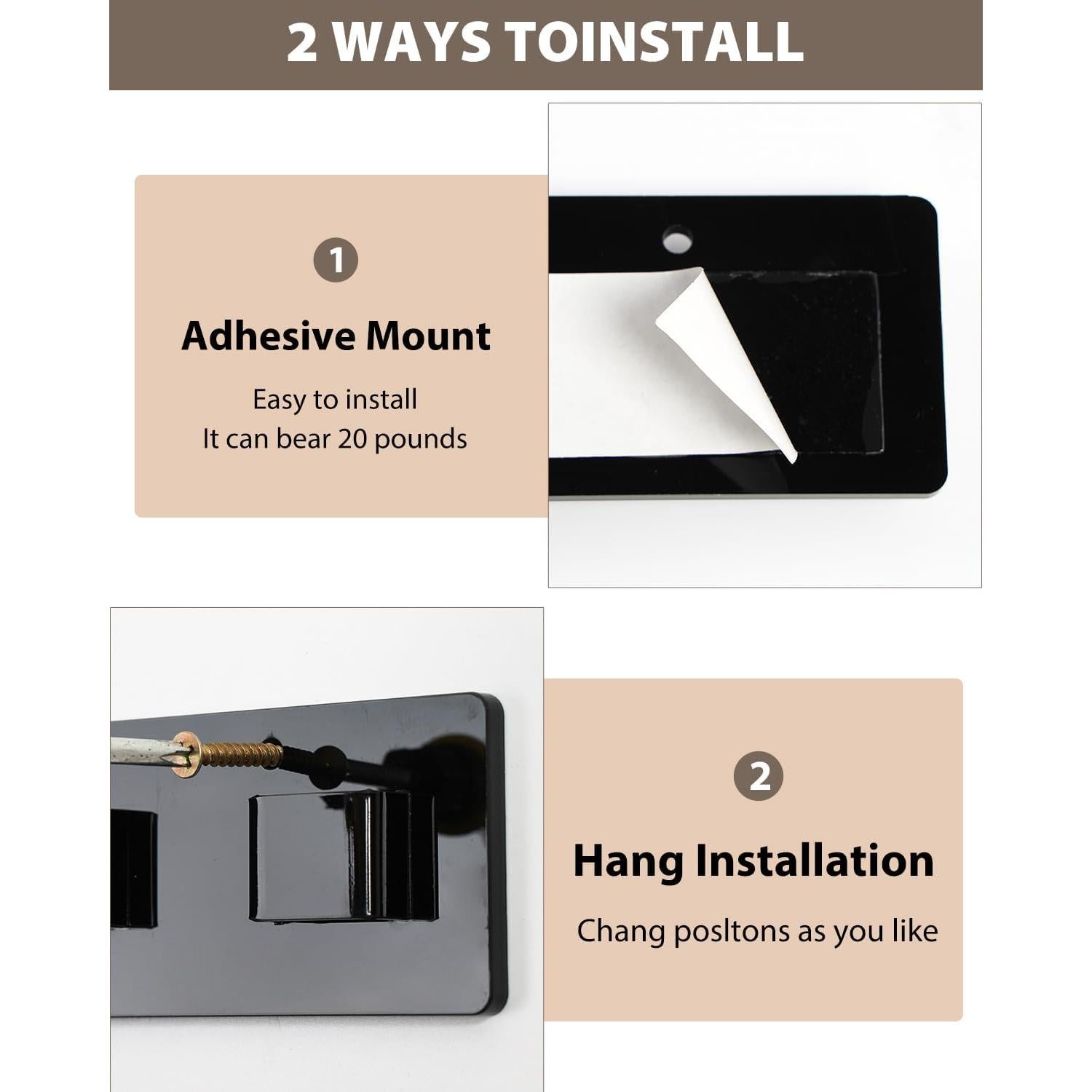 Organizador de Gafas de Sol Acrílico SILFGRLF 2 Piezas Negro