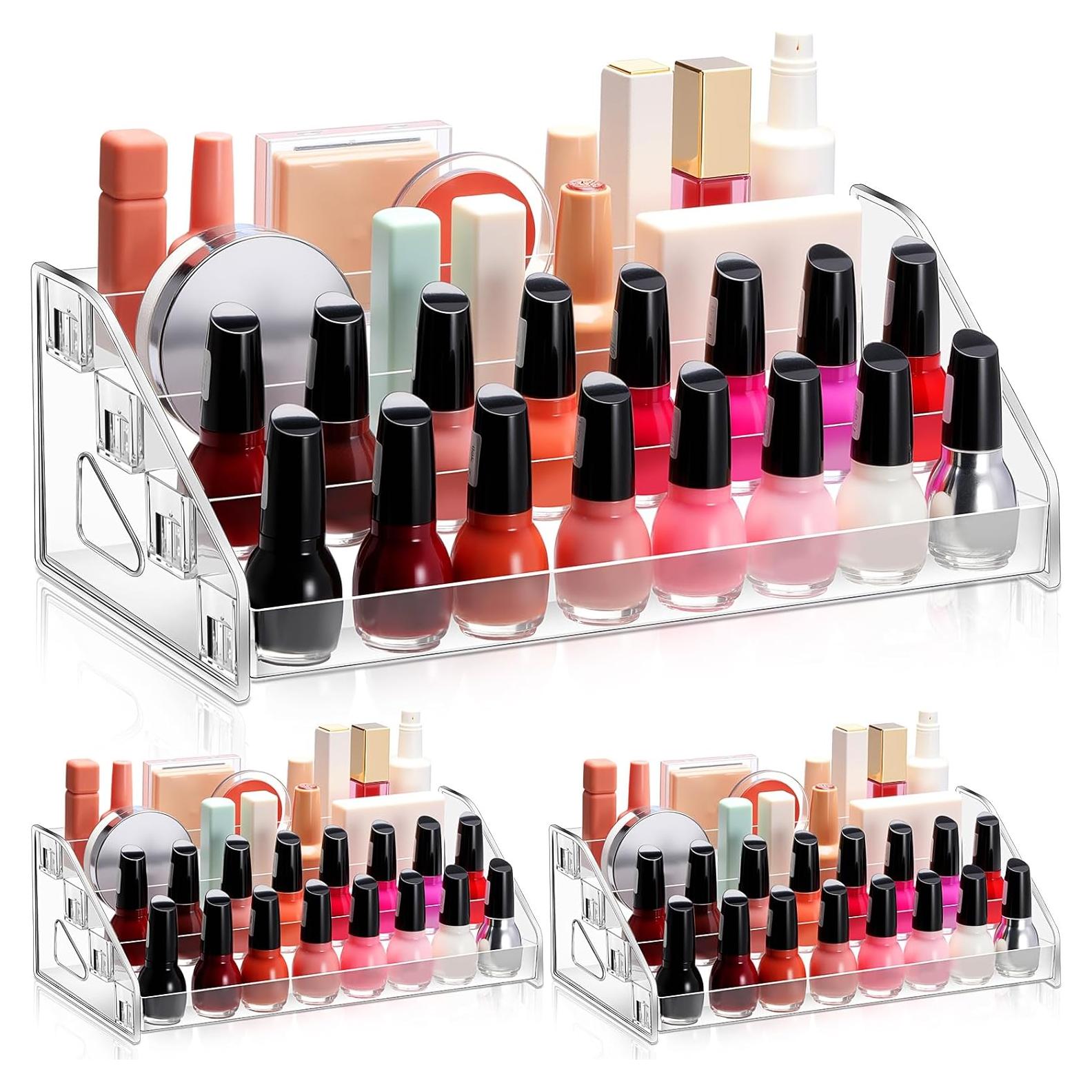 Jetec Soporte Acrílico para Gafas y Cosméticos 2 Pcs 4 Niveles