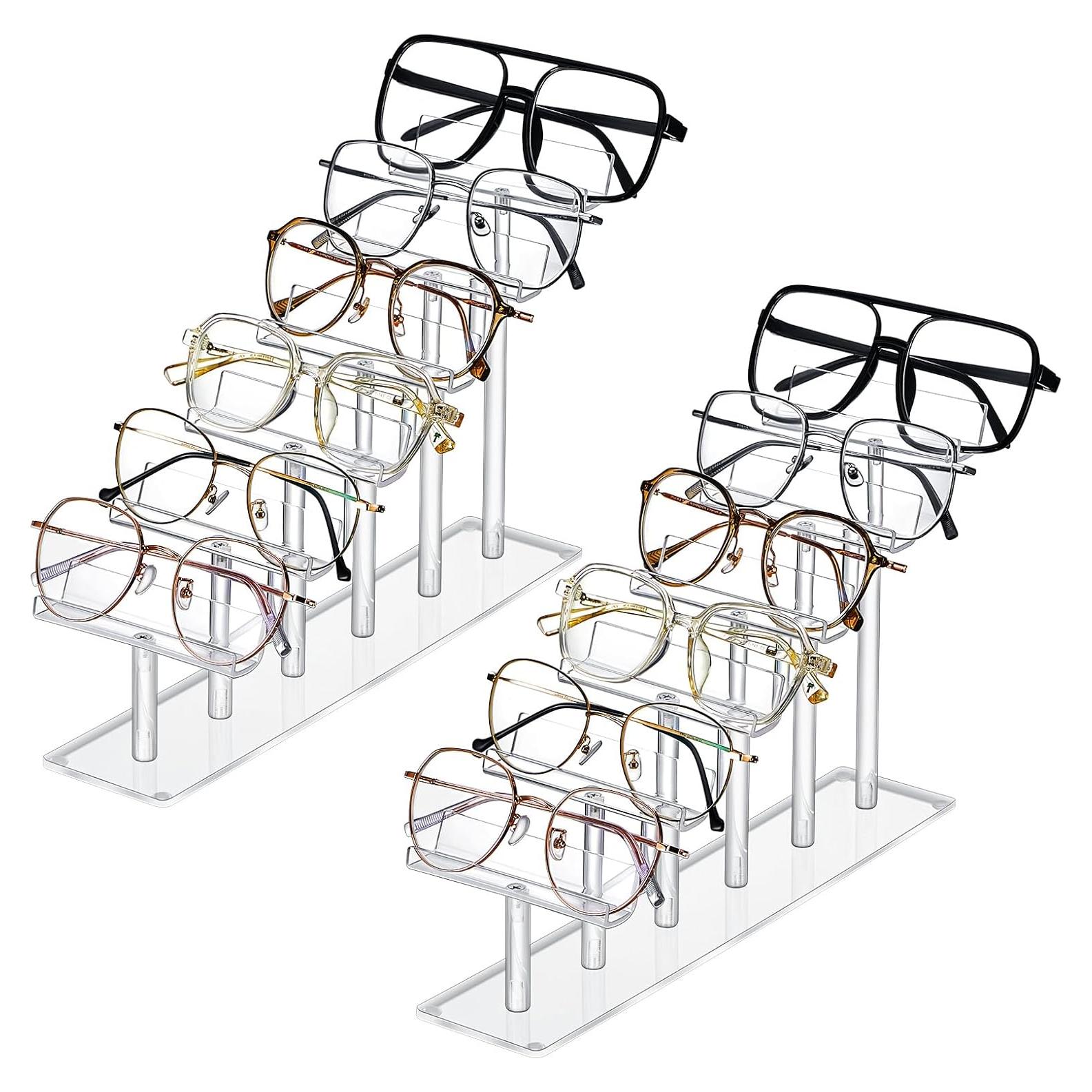 Soporte Organizador de Gafas Acrílico Sintuff 6 Niveles 2 Pcs