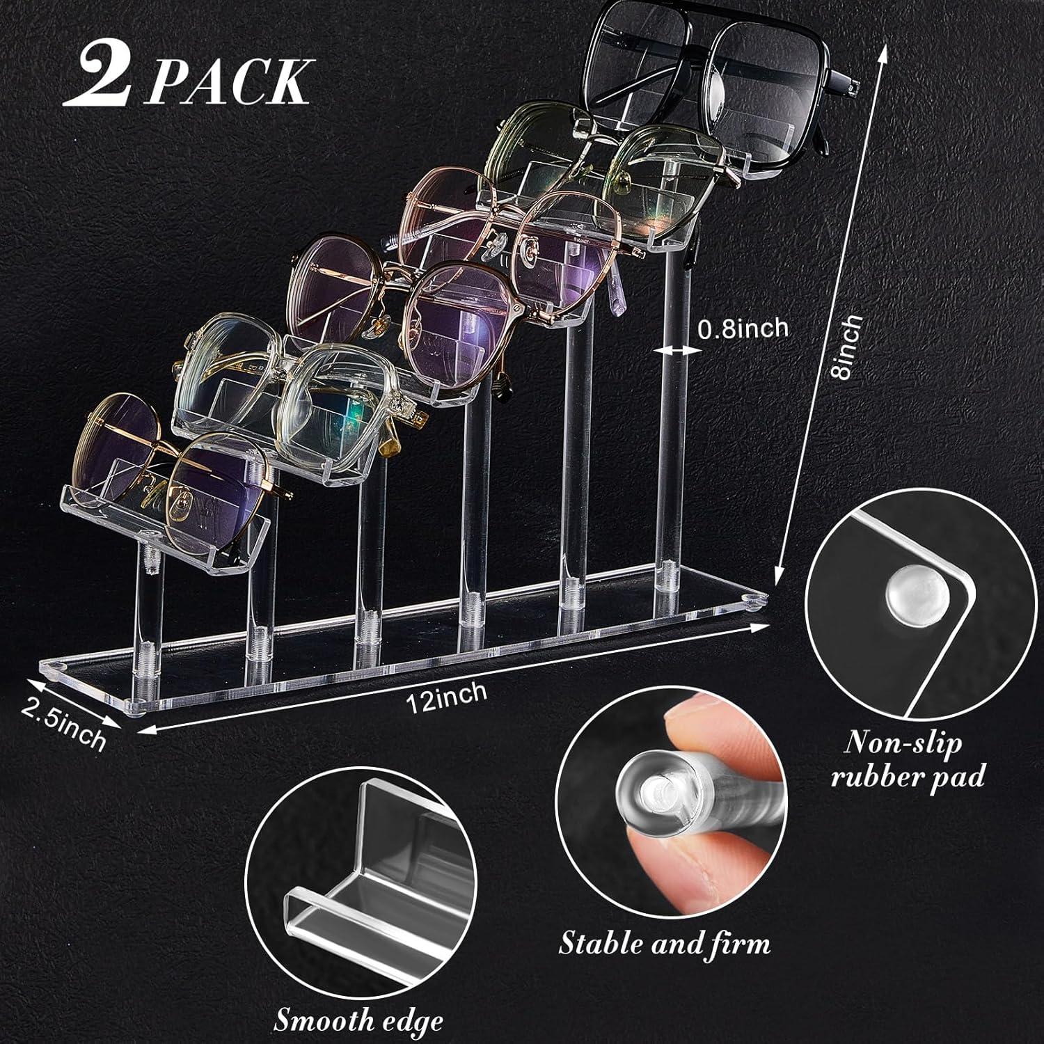 Soporte Organizador de Gafas Acrílico Sintuff 6 Niveles 2 Pcs